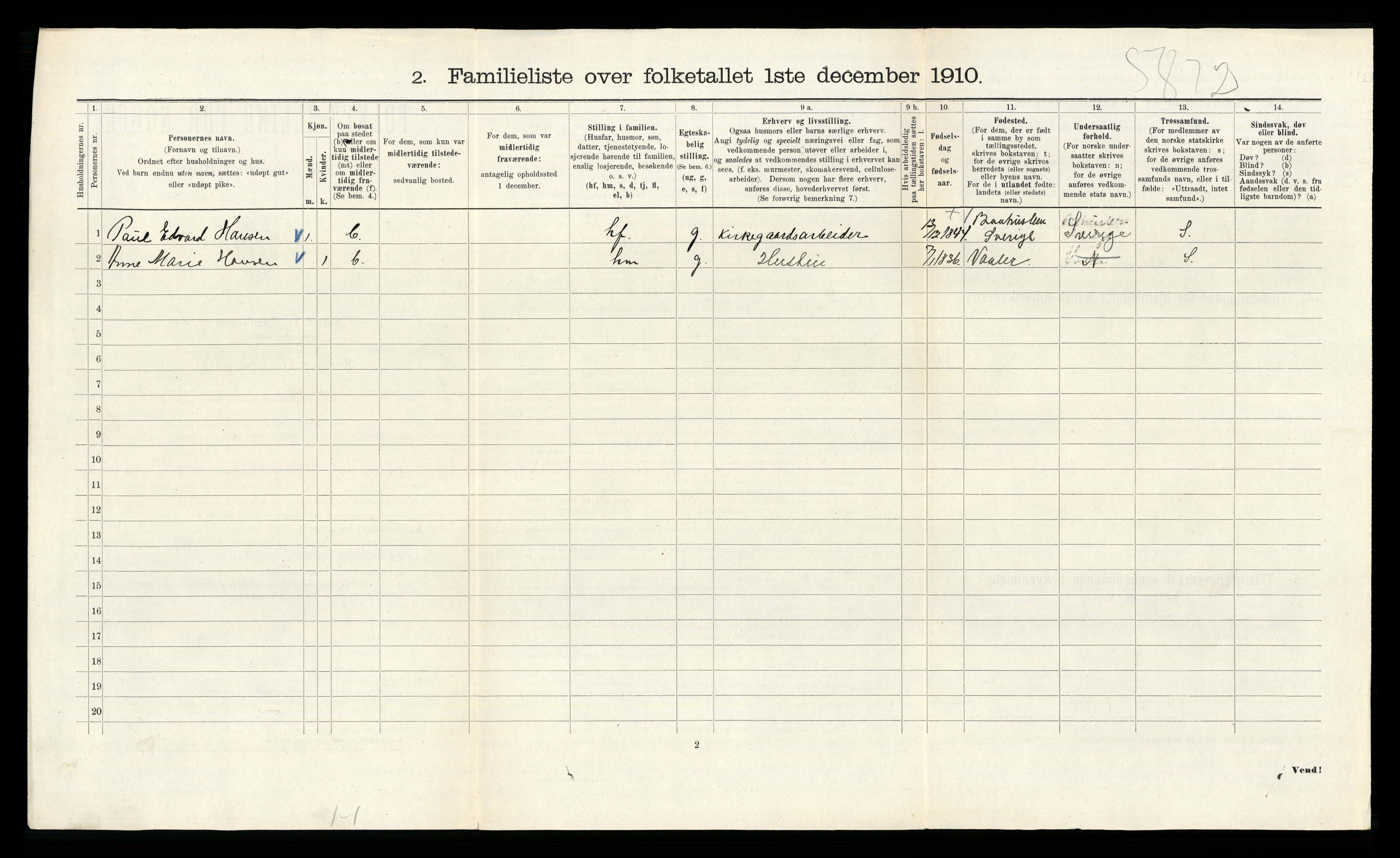 RA, 1910 census for Kristiania, 1910, p. 2118