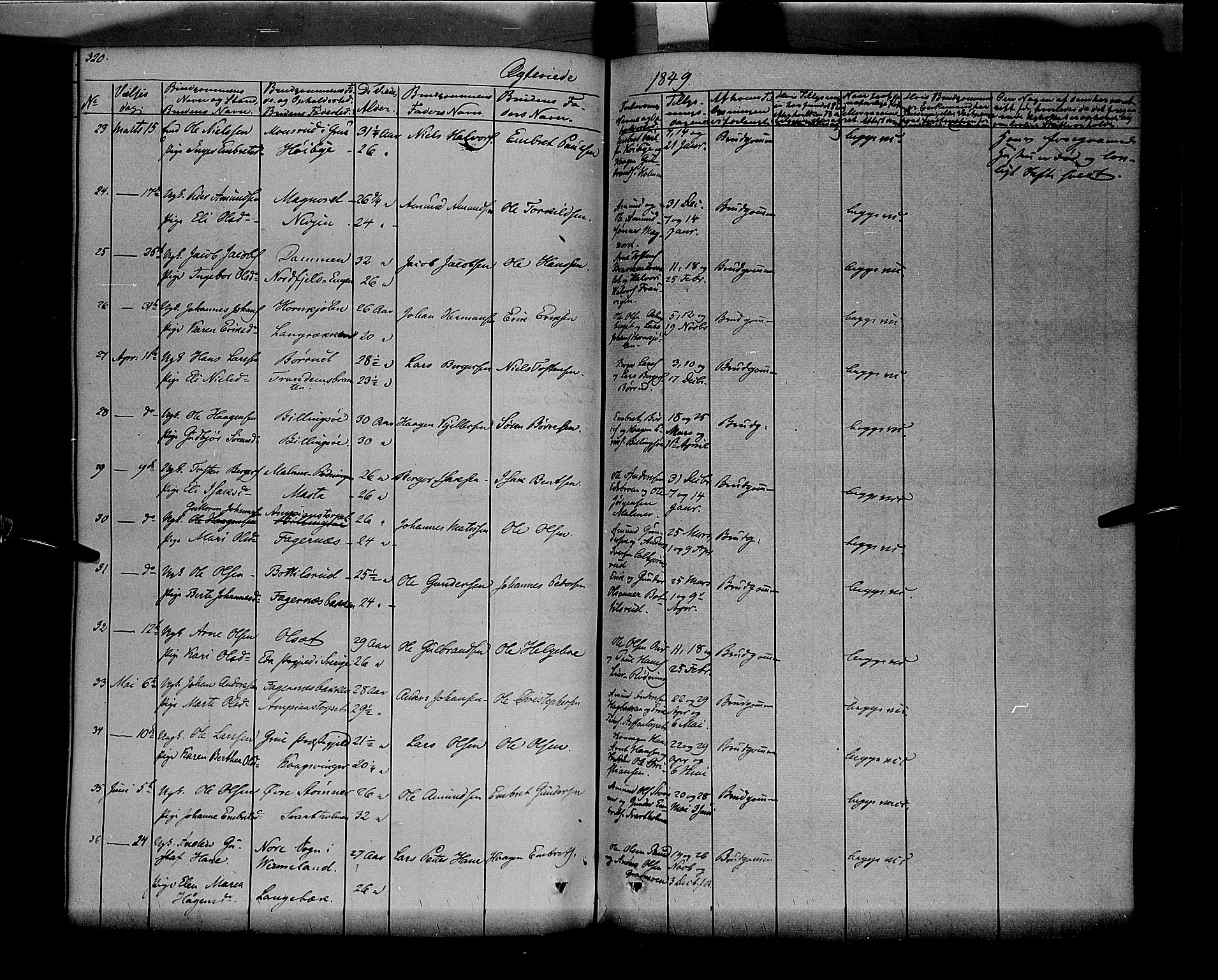 Vinger prestekontor, SAH/PREST-024/H/Ha/Haa/L0009: Parish register (official) no. 9, 1847-1855, p. 320