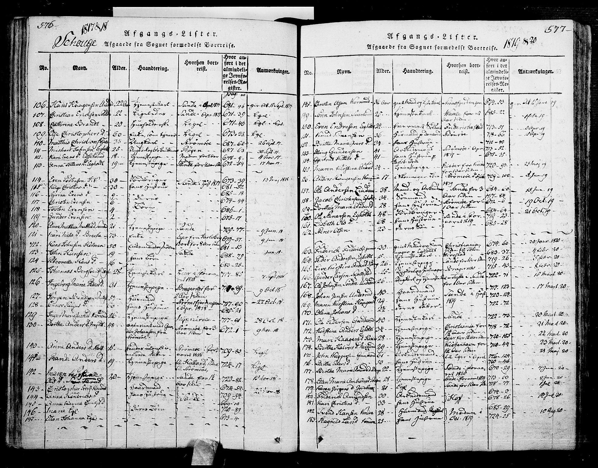 Skoger kirkebøker, AV/SAKO-A-59/F/Fa/L0002: Parish register (official) no. I 2 /1, 1814-1842, p. 576-577