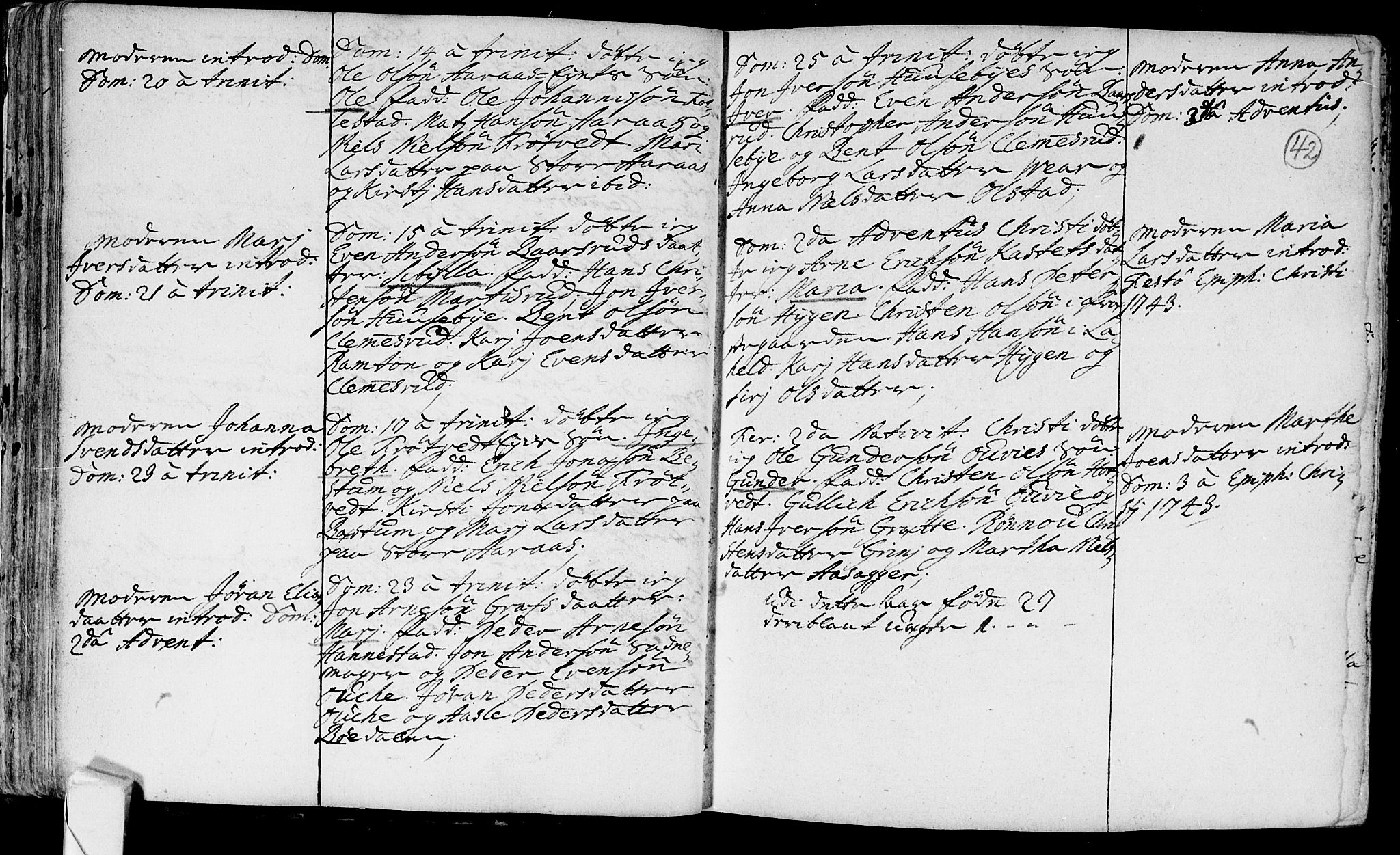 Røyken kirkebøker, SAKO/A-241/F/Fa/L0002: Parish register (official) no. 2, 1731-1782, p. 42
