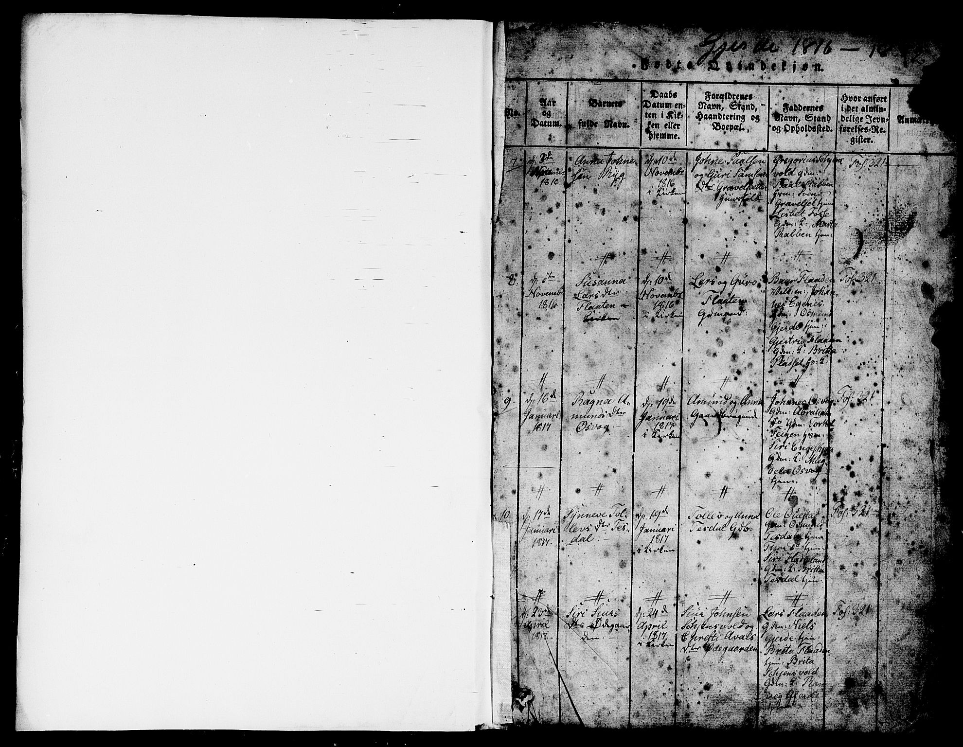 Etne sokneprestembete, SAB/A-75001/H/Hab: Parish register (copy) no. B 1, 1815-1850, p. 2