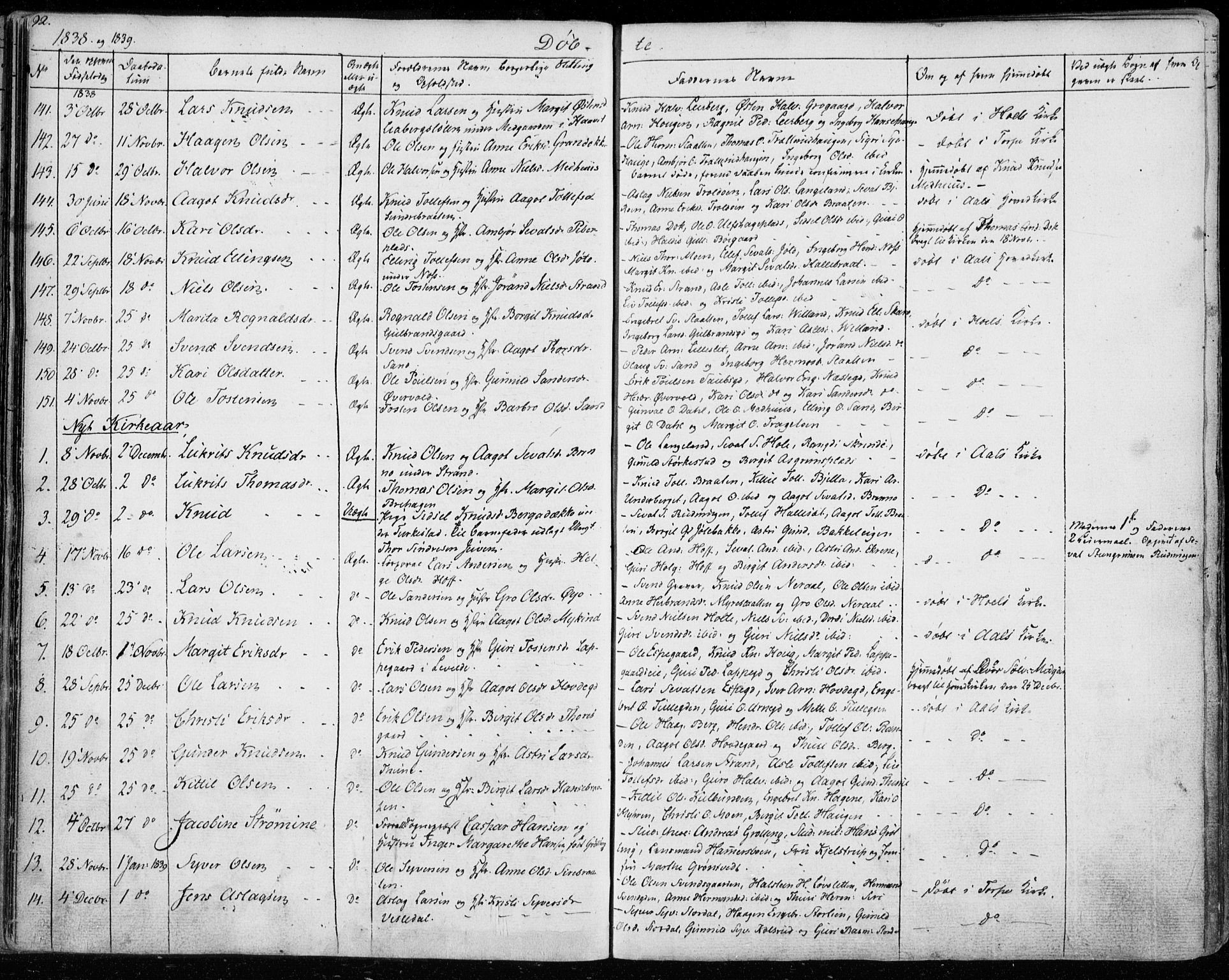 Ål kirkebøker, SAKO/A-249/F/Fa/L0005: Parish register (official) no. I 5, 1825-1848, p. 92
