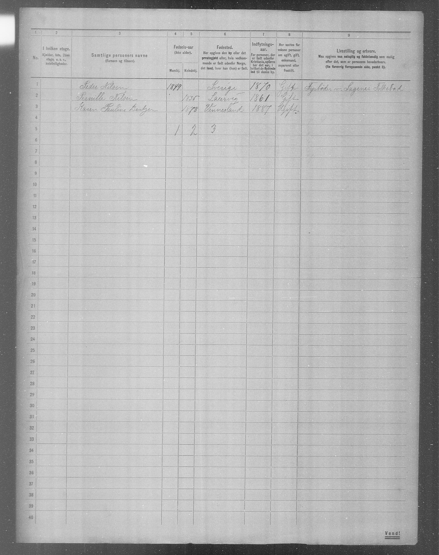 OBA, Municipal Census 1904 for Kristiania, 1904, p. 415