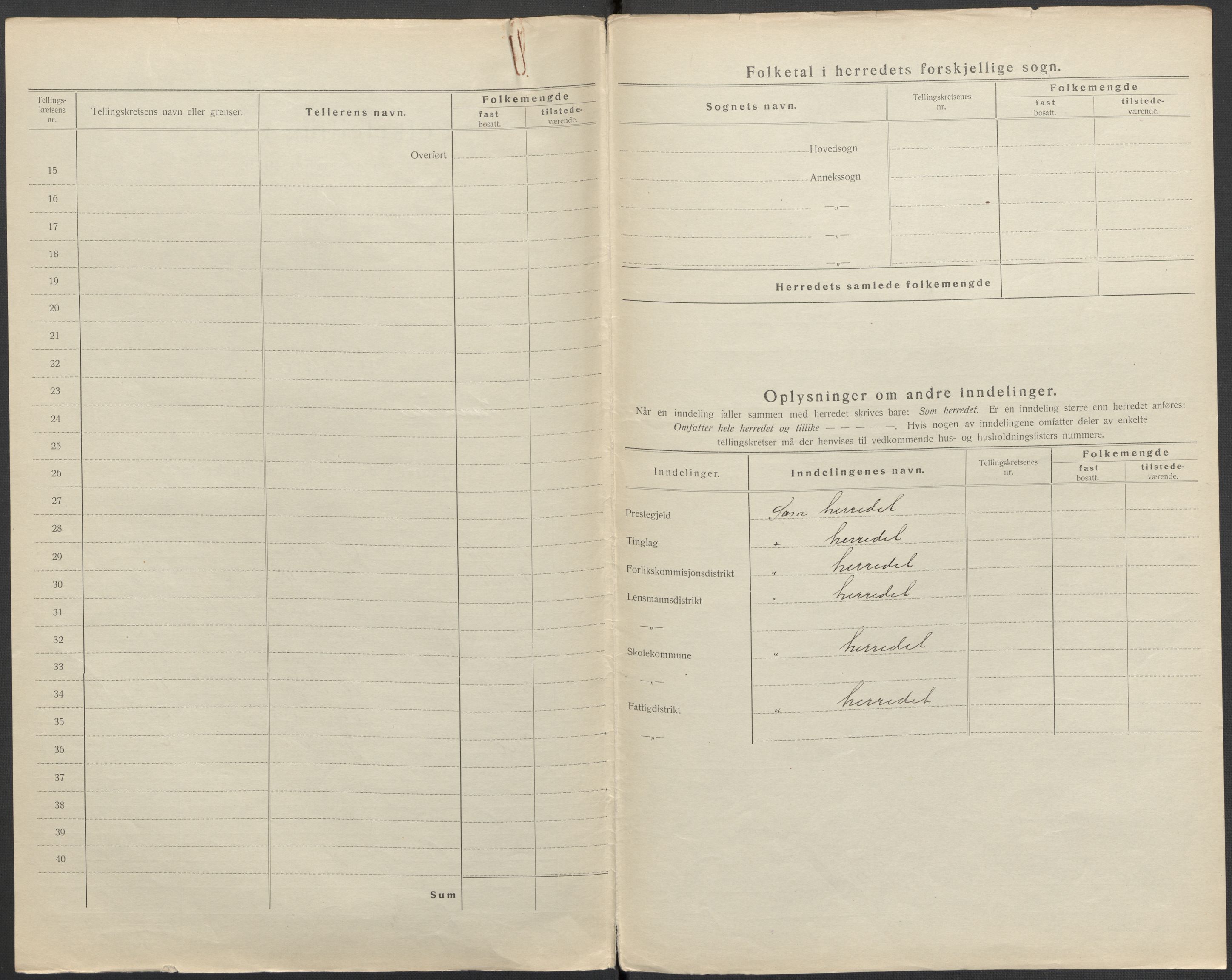 SAKO, 1920 census for Sannidal, 1920, p. 5