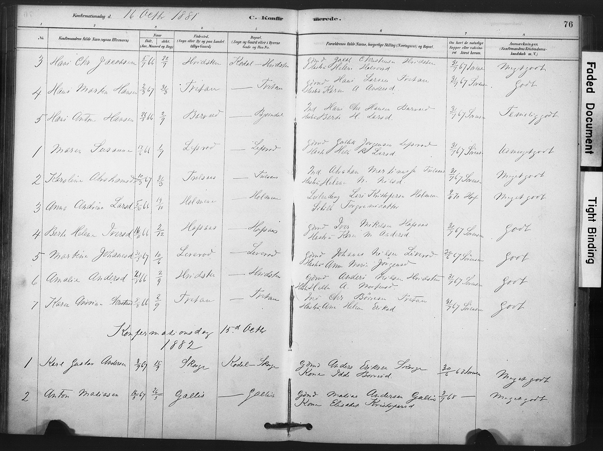 Andebu kirkebøker, AV/SAKO-A-336/F/Fa/L0008: Parish register (official) no. 8, 1878-1902, p. 76