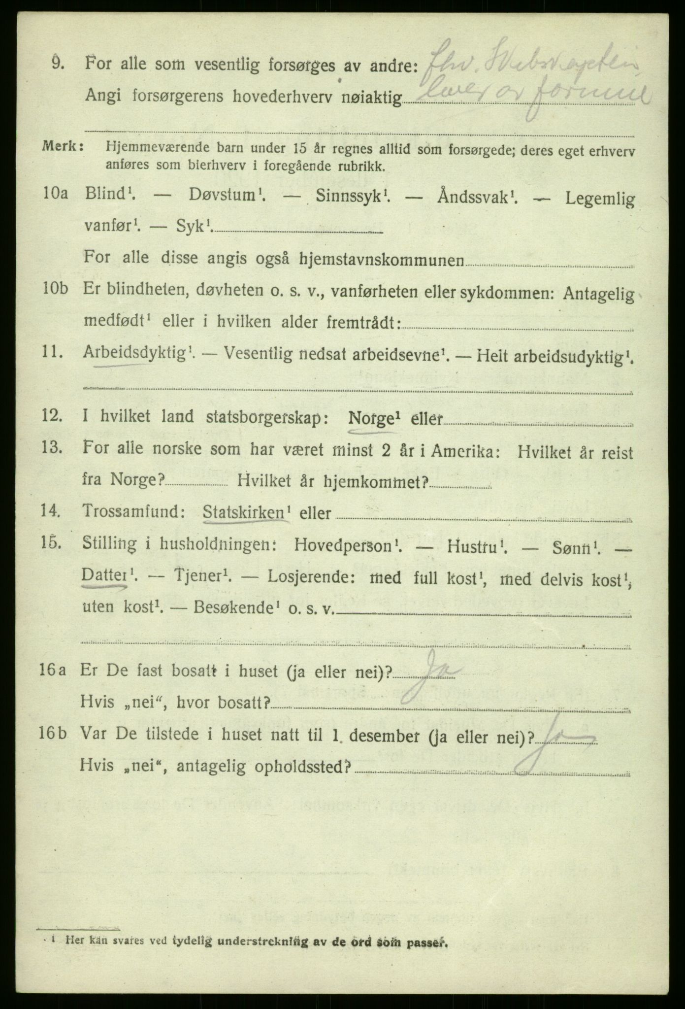 SAB, 1920 census for Fana, 1920, p. 13598