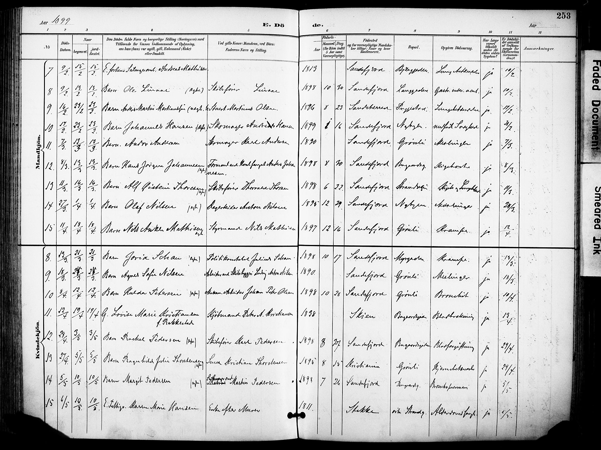 Sandefjord kirkebøker, AV/SAKO-A-315/F/Fa/L0004: Parish register (official) no. 4, 1894-1905, p. 253