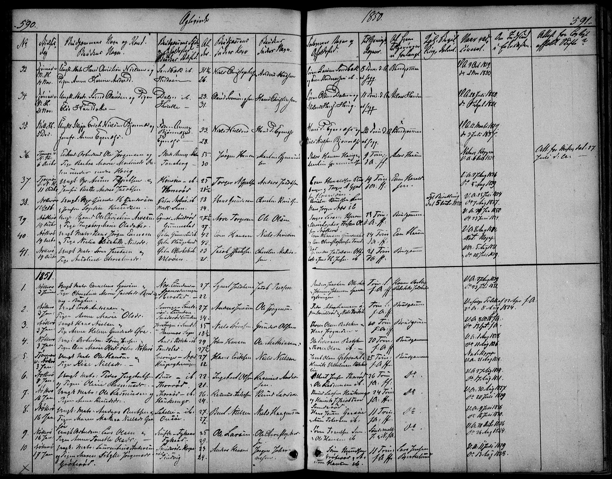 Nøtterøy kirkebøker, SAKO/A-354/F/Fa/L0005: Parish register (official) no. I 5, 1839-1852, p. 590-591