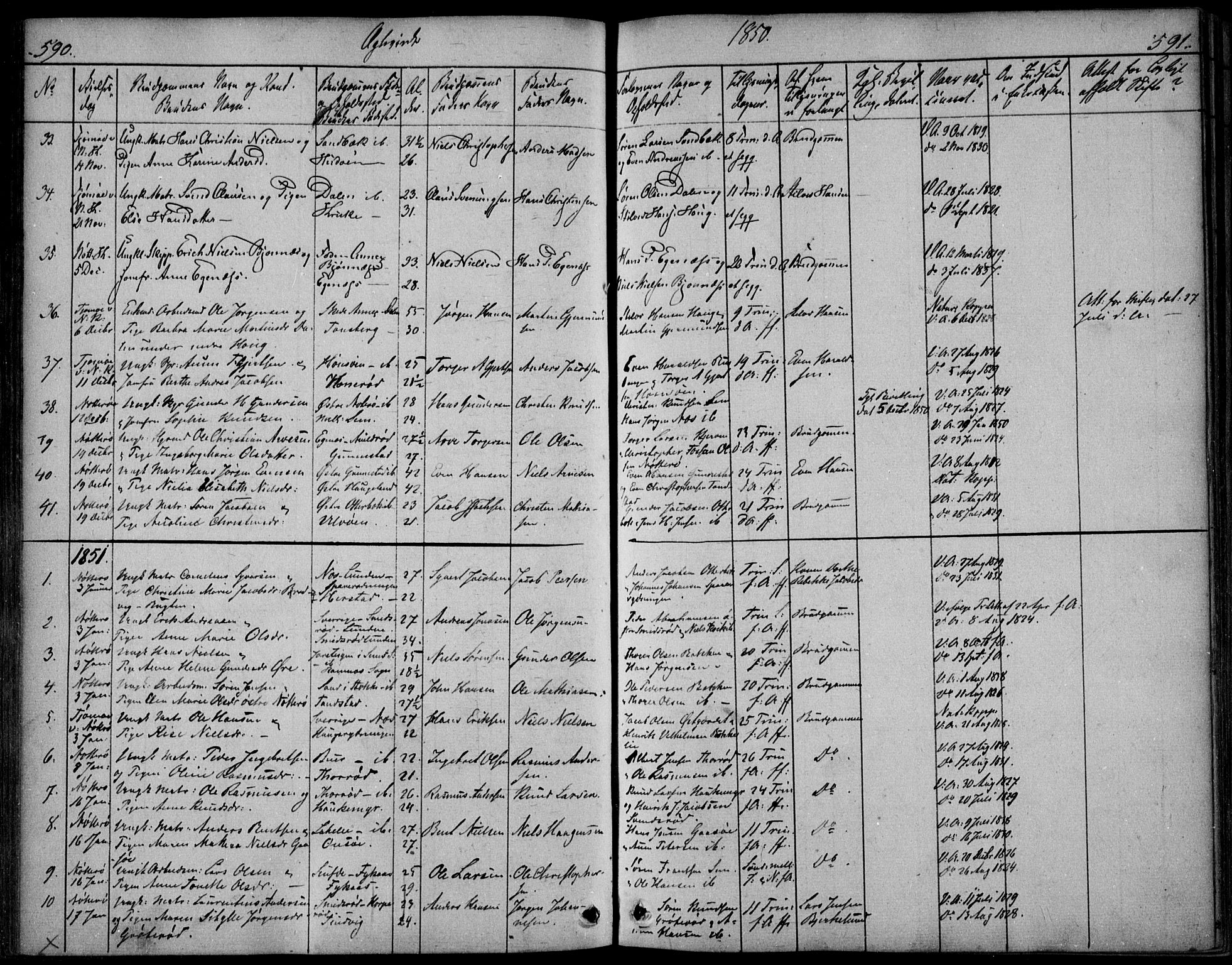 Nøtterøy kirkebøker, AV/SAKO-A-354/F/Fa/L0005: Parish register (official) no. I 5, 1839-1852, p. 590-591