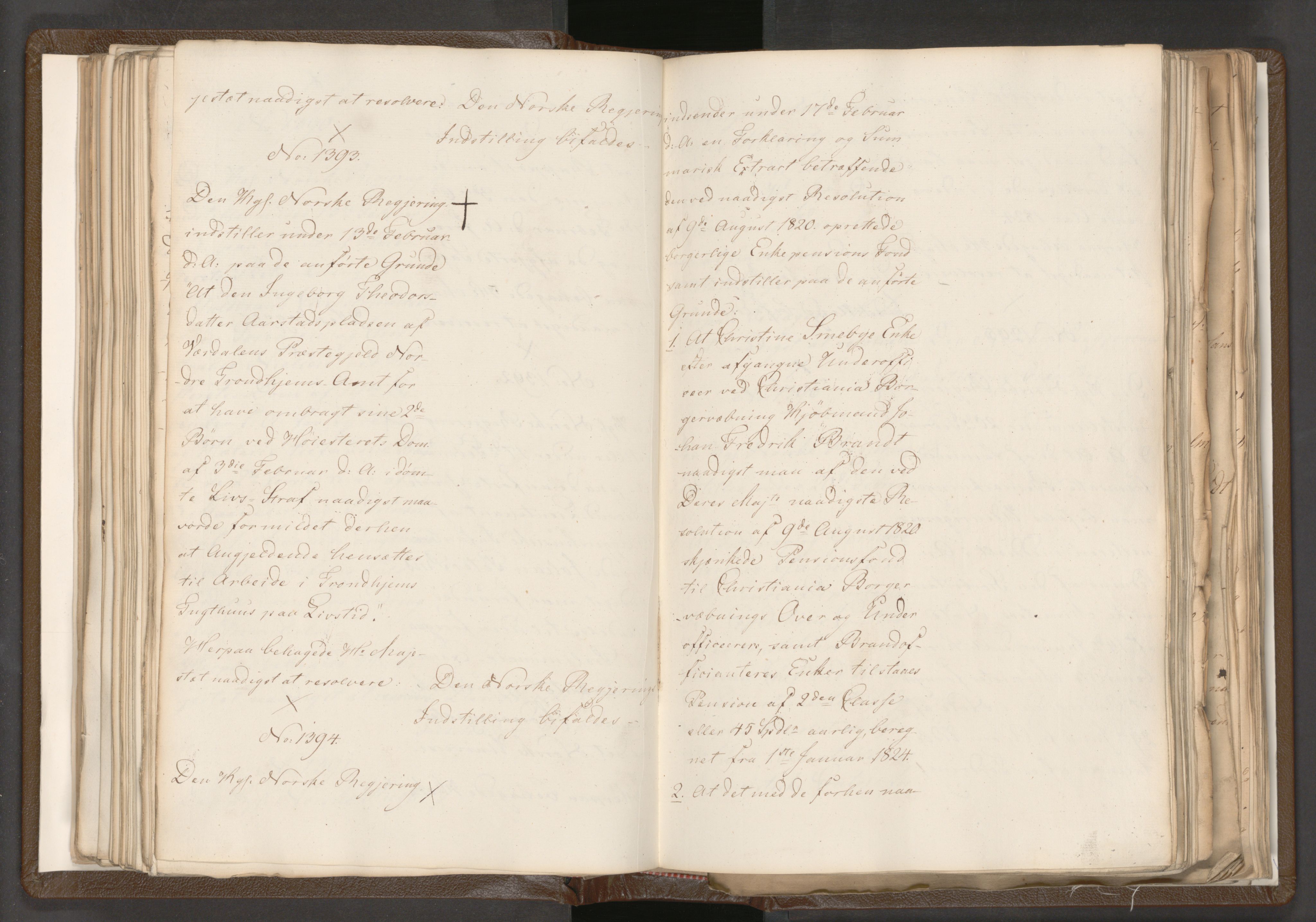 Statsrådssekretariatet, AV/RA-S-1001/A/Ab/L0018: Kgl. res. nr. 1112-1753, 1. halvår, 1824