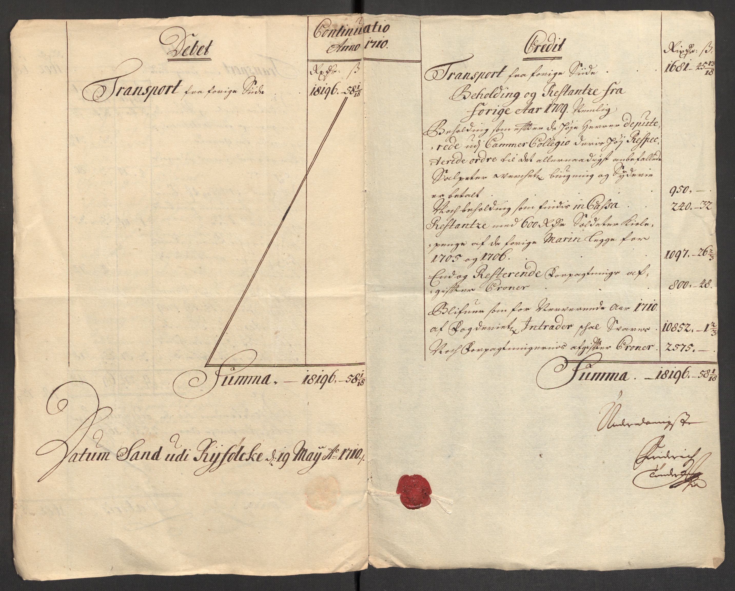 Rentekammeret inntil 1814, Reviderte regnskaper, Fogderegnskap, AV/RA-EA-4092/R47/L2862: Fogderegnskap Ryfylke, 1710, p. 107