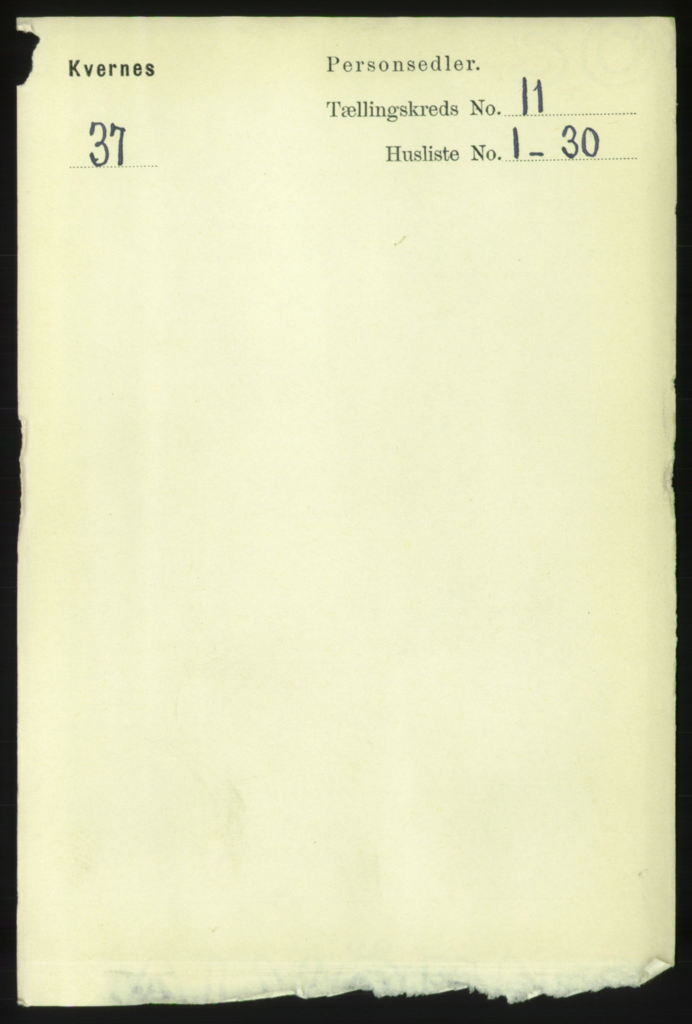 RA, 1891 census for 1553 Kvernes, 1891, p. 4812