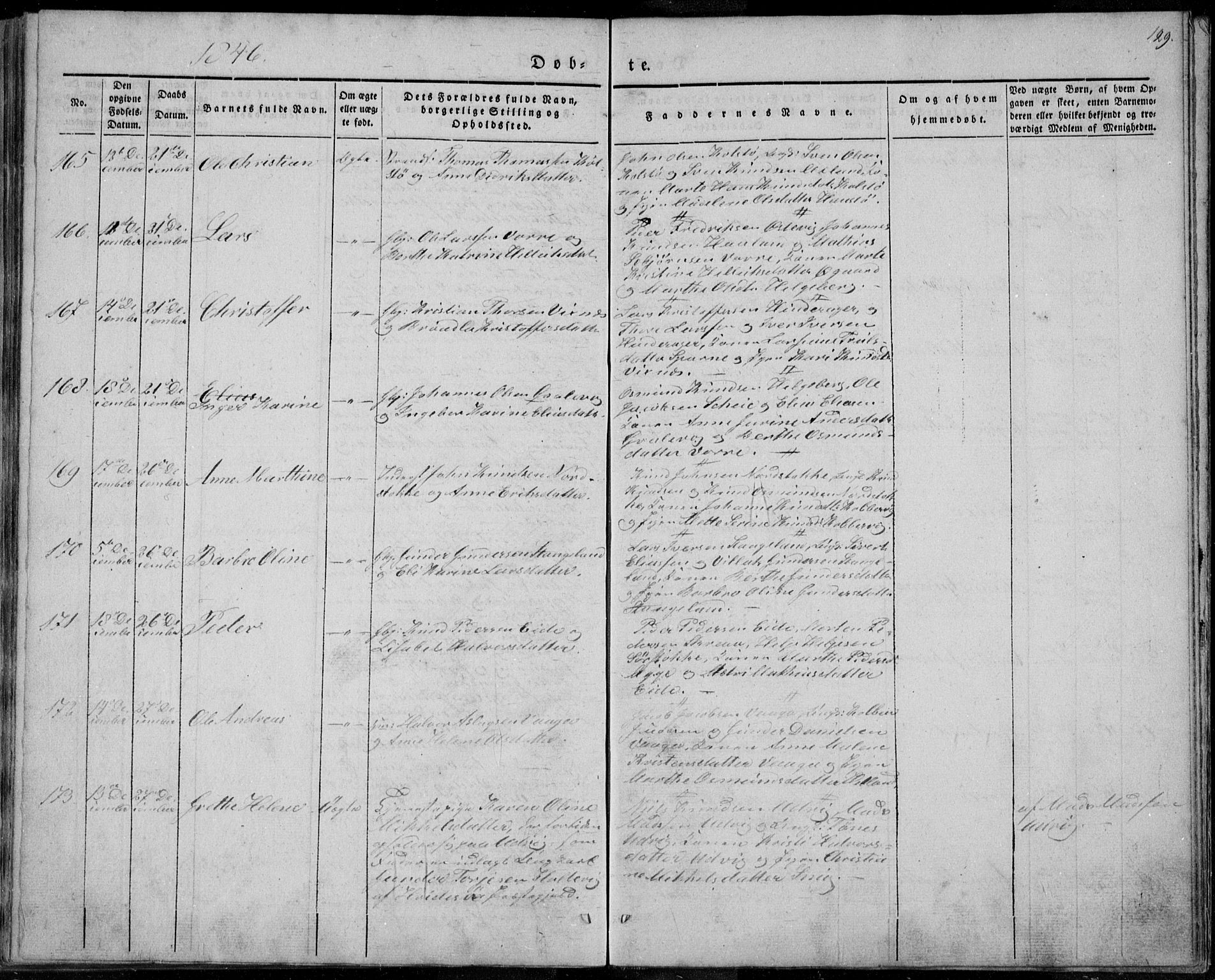 Avaldsnes sokneprestkontor, AV/SAST-A -101851/H/Ha/Haa/L0006: Parish register (official) no. A 6, 1839-1847, p. 129