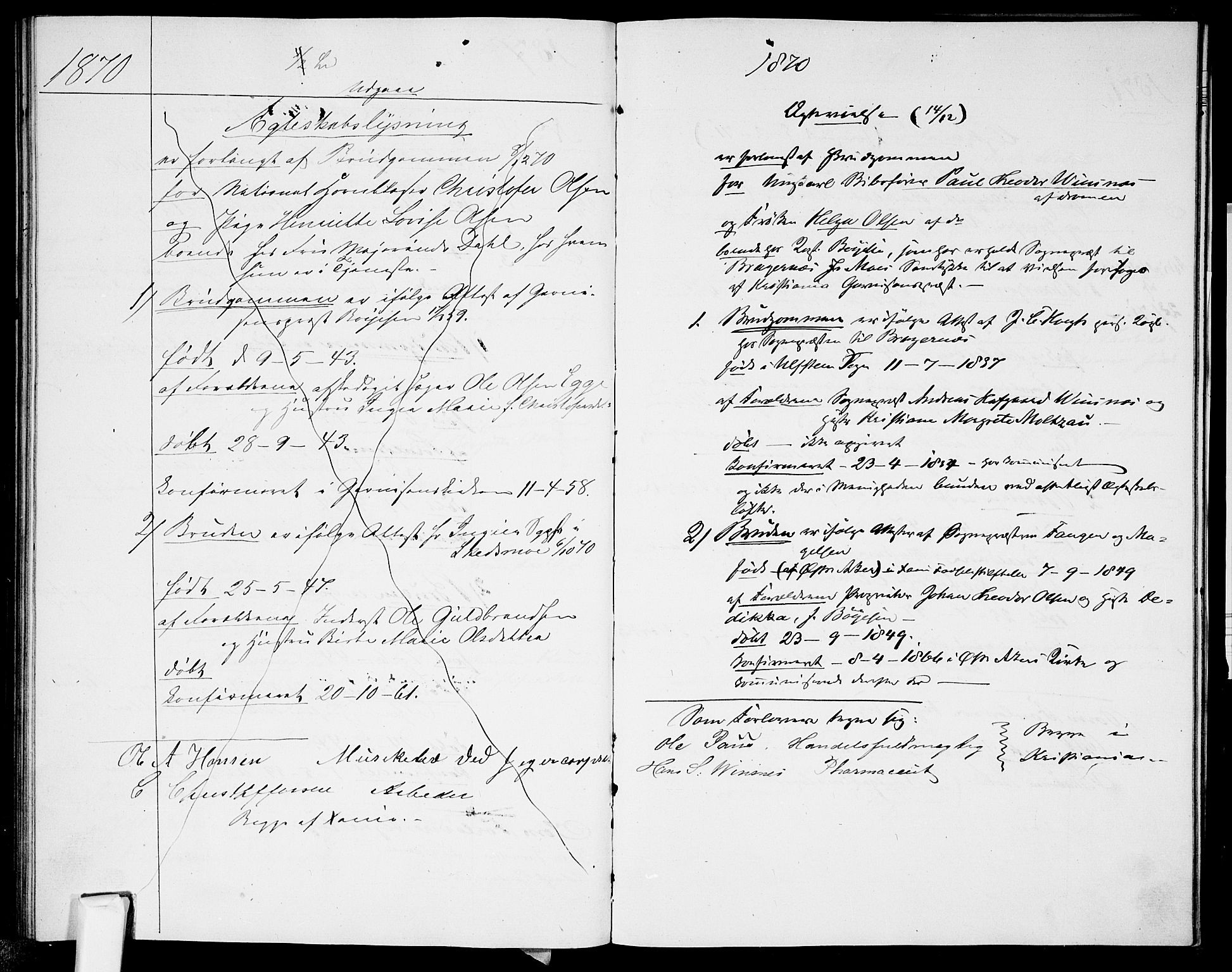 Garnisonsmenigheten Kirkebøker, AV/SAO-A-10846/H/Ha/L0006: Banns register no. I 6, 1856-1872