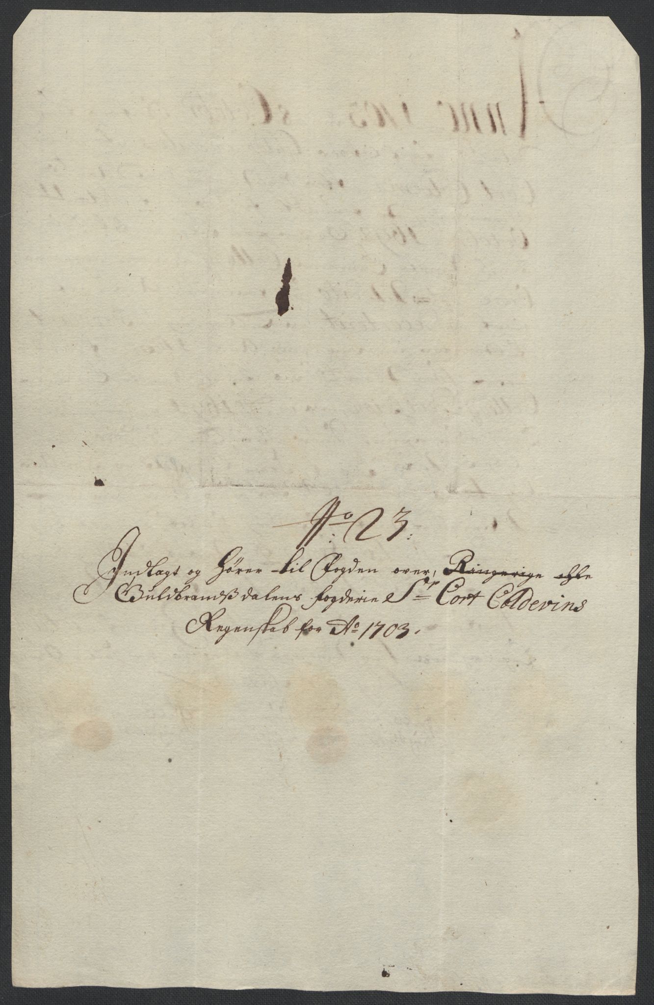 Rentekammeret inntil 1814, Reviderte regnskaper, Fogderegnskap, RA/EA-4092/R17/L1176: Fogderegnskap Gudbrandsdal, 1703, p. 161