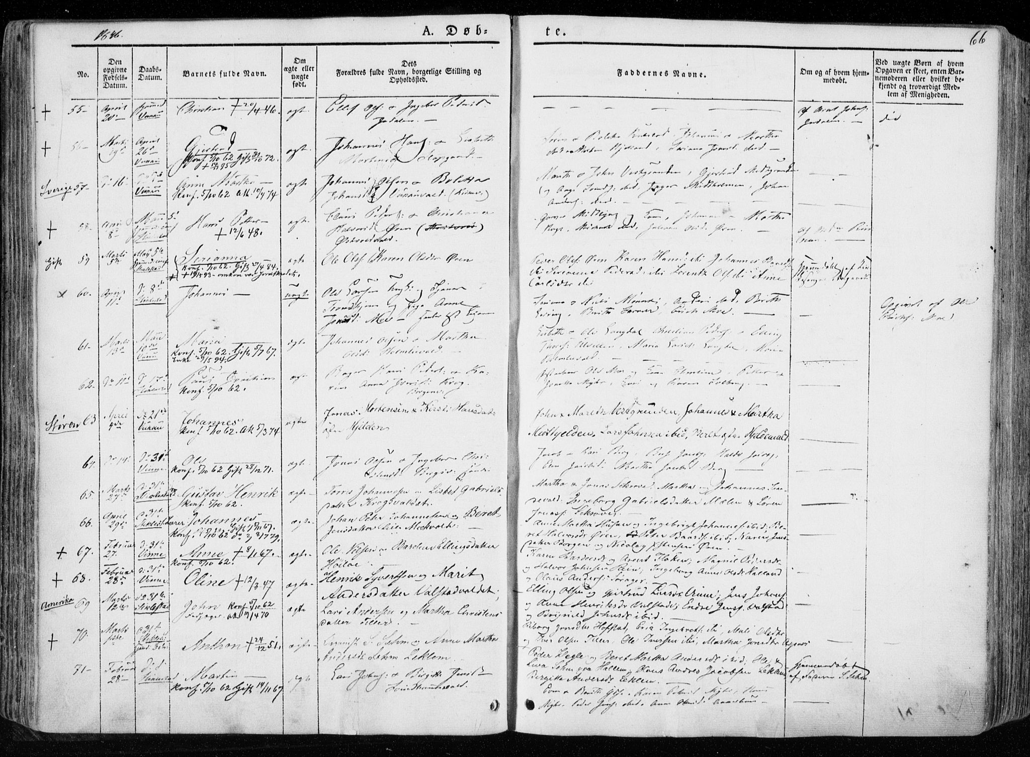 Ministerialprotokoller, klokkerbøker og fødselsregistre - Nord-Trøndelag, SAT/A-1458/723/L0239: Parish register (official) no. 723A08, 1841-1851, p. 66