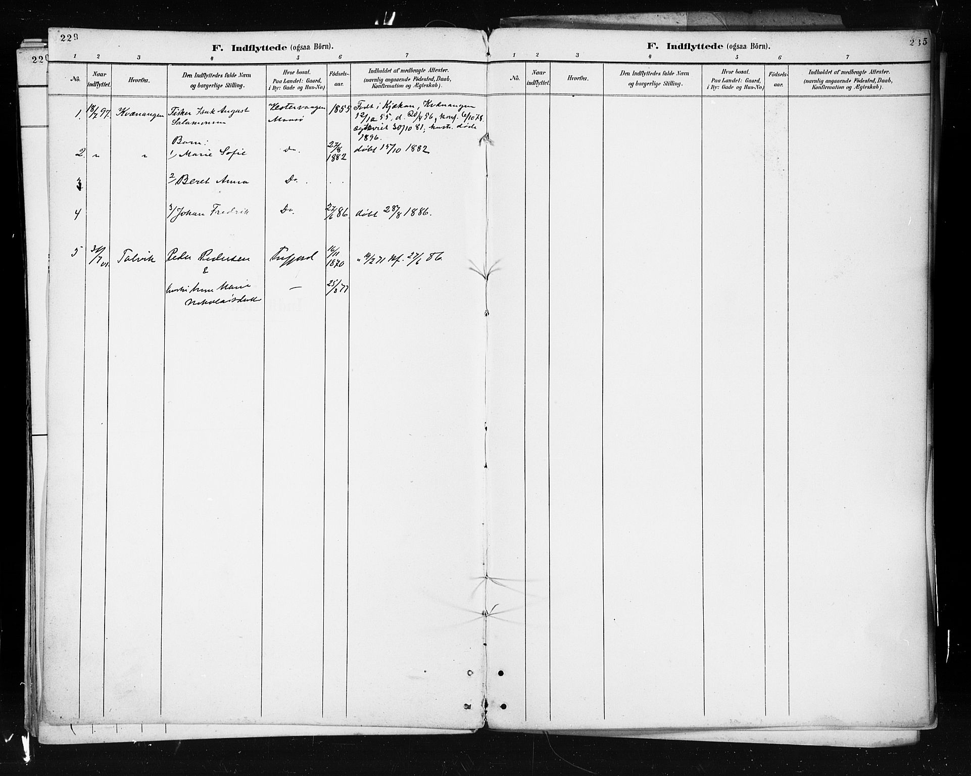 Måsøy sokneprestkontor, AV/SATØ-S-1348/H/Ha/L0005kirke: Parish register (official) no. 5, 1892-1902, p. 229