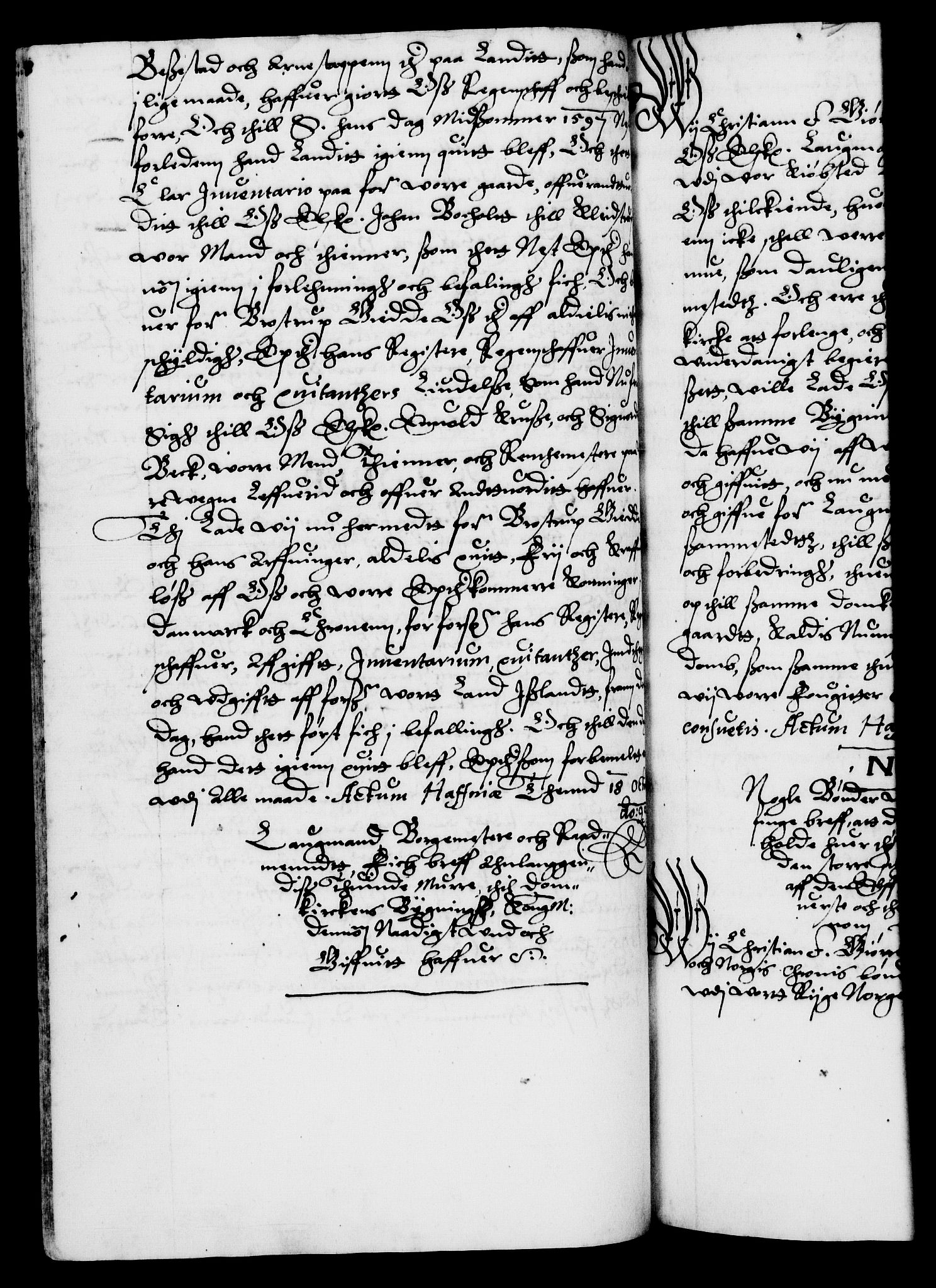 Danske Kanselli 1572-1799, RA/EA-3023/F/Fc/Fca/Fcaa/L0003: Norske registre (mikrofilm), 1596-1616, p. 121b