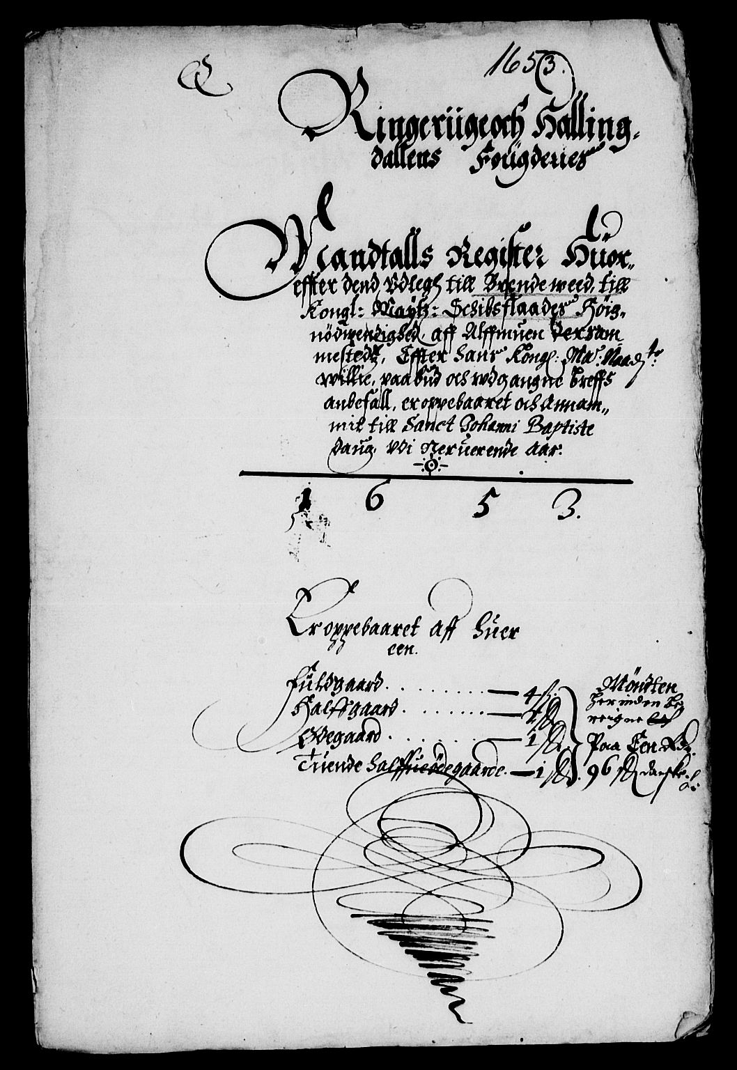 Rentekammeret inntil 1814, Reviderte regnskaper, Lensregnskaper, AV/RA-EA-5023/R/Rb/Rba/L0219: Akershus len, 1653