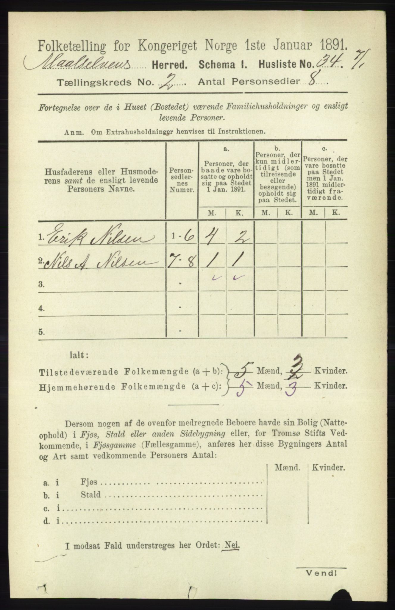 RA, 1891 census for 1924 Målselv, 1891, p. 295