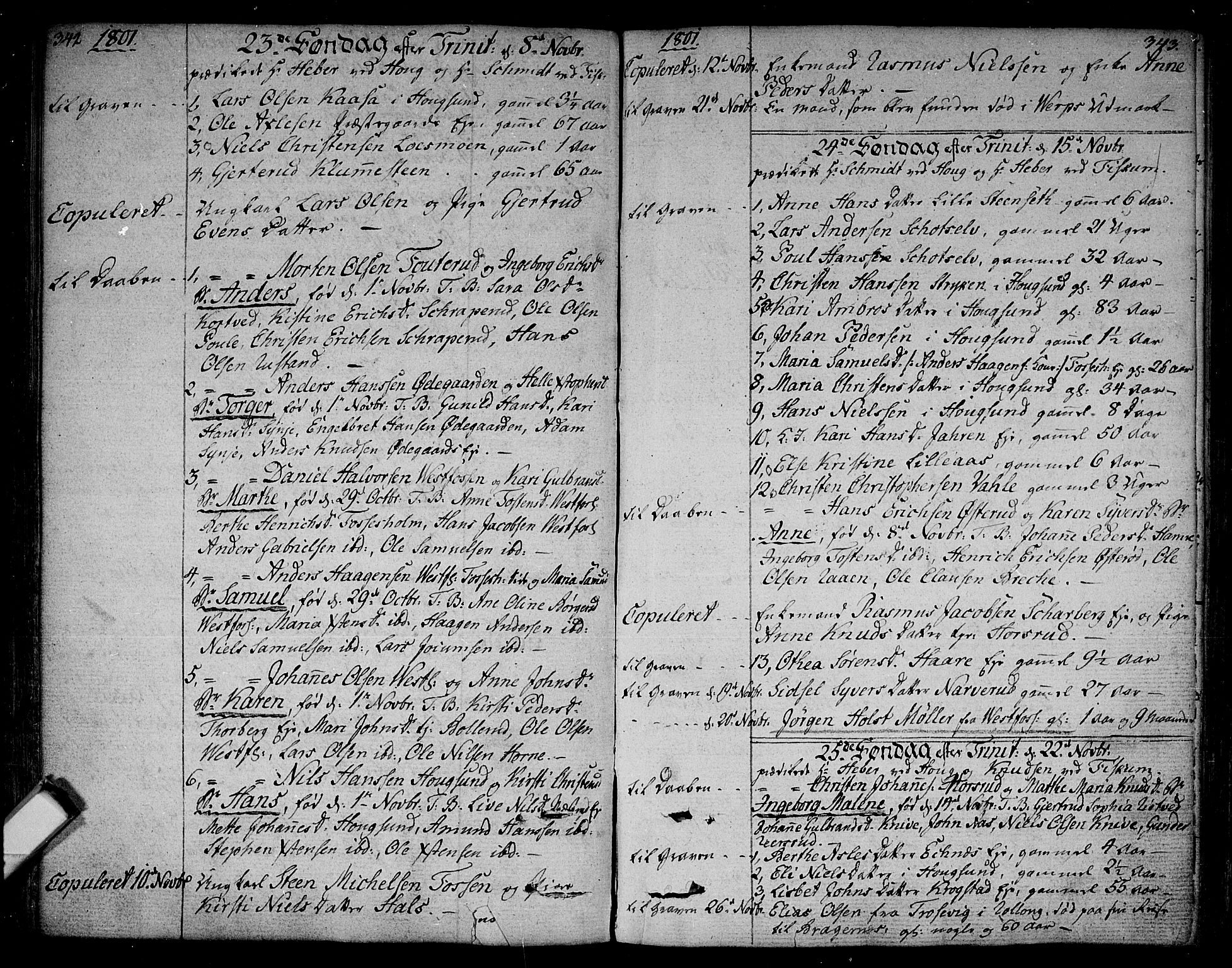 Eiker kirkebøker, AV/SAKO-A-4/F/Fa/L0009: Parish register (official) no. I 9, 1789-1806, p. 342-343