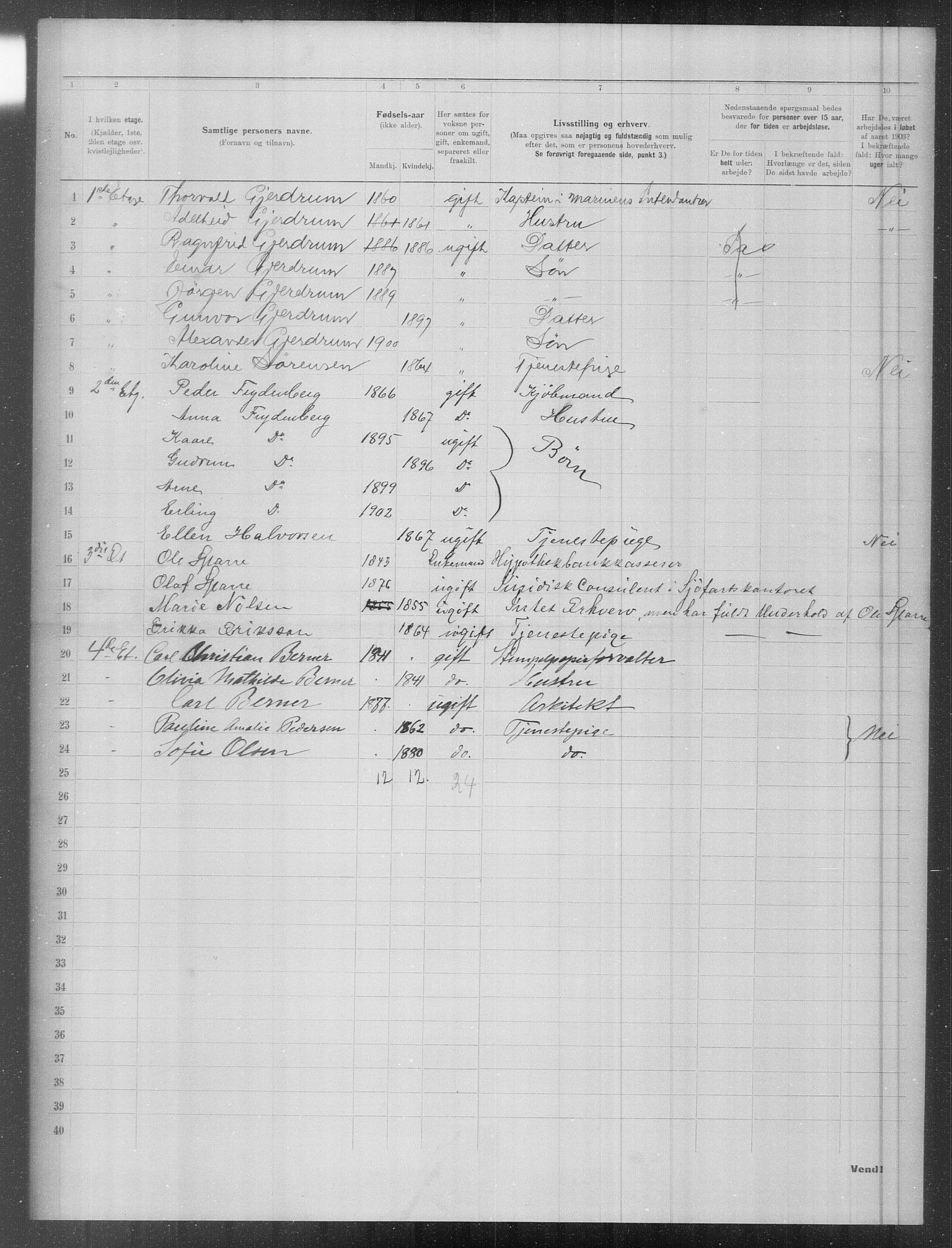 OBA, Municipal Census 1903 for Kristiania, 1903, p. 8280