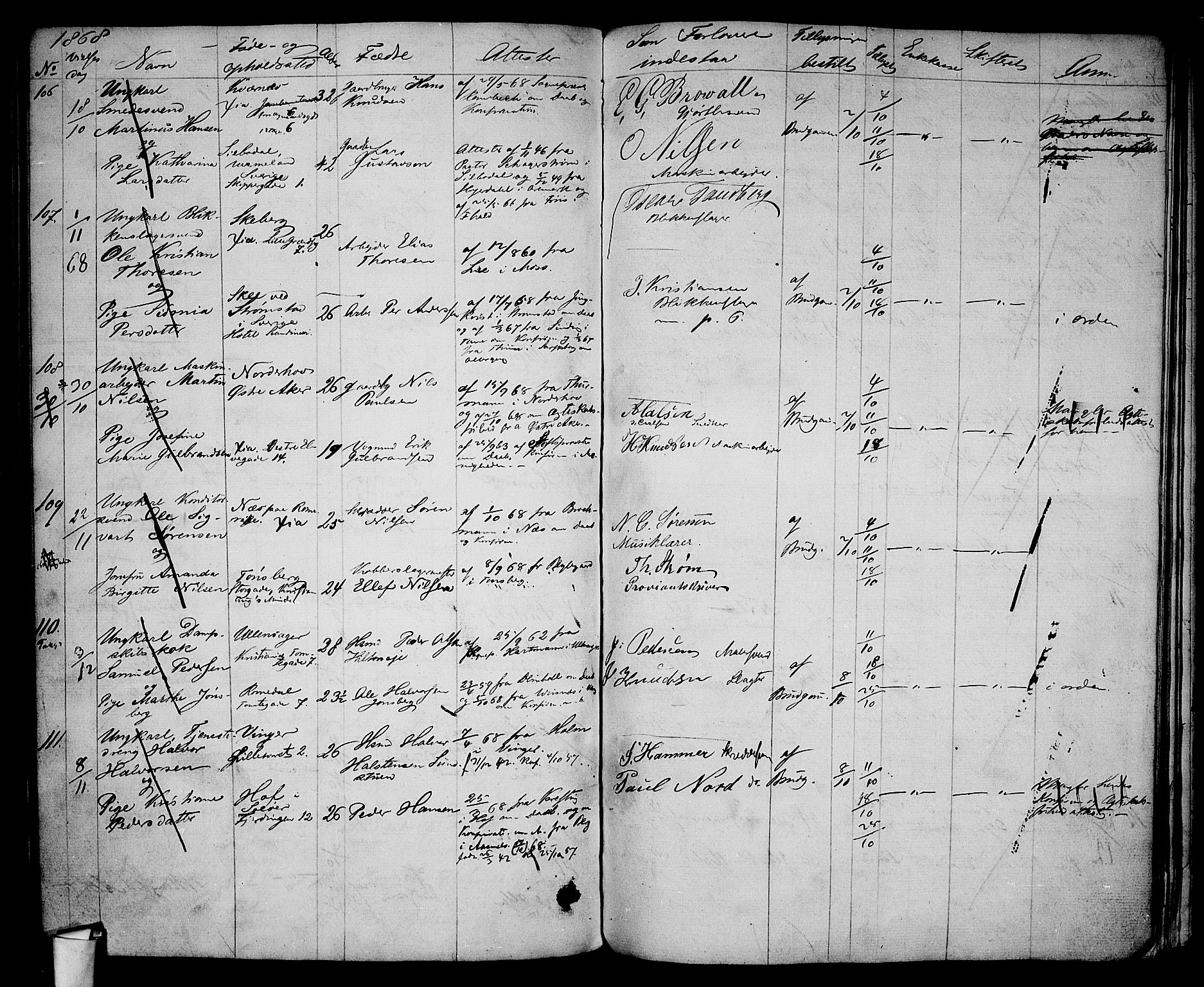 Oslo domkirke Kirkebøker, SAO/A-10752/H/Ha/L0002: Banns register no. 2, 1860-1870