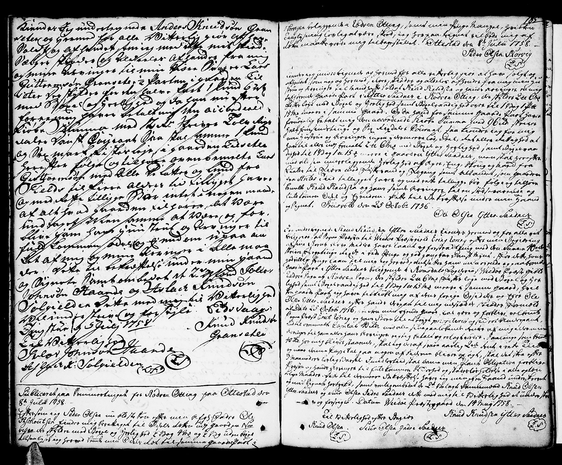 Romsdal sorenskriveri, SAT/A-4149/1/2/2C/L0003: Mortgage book no. 3, 1747-1767, p. 185