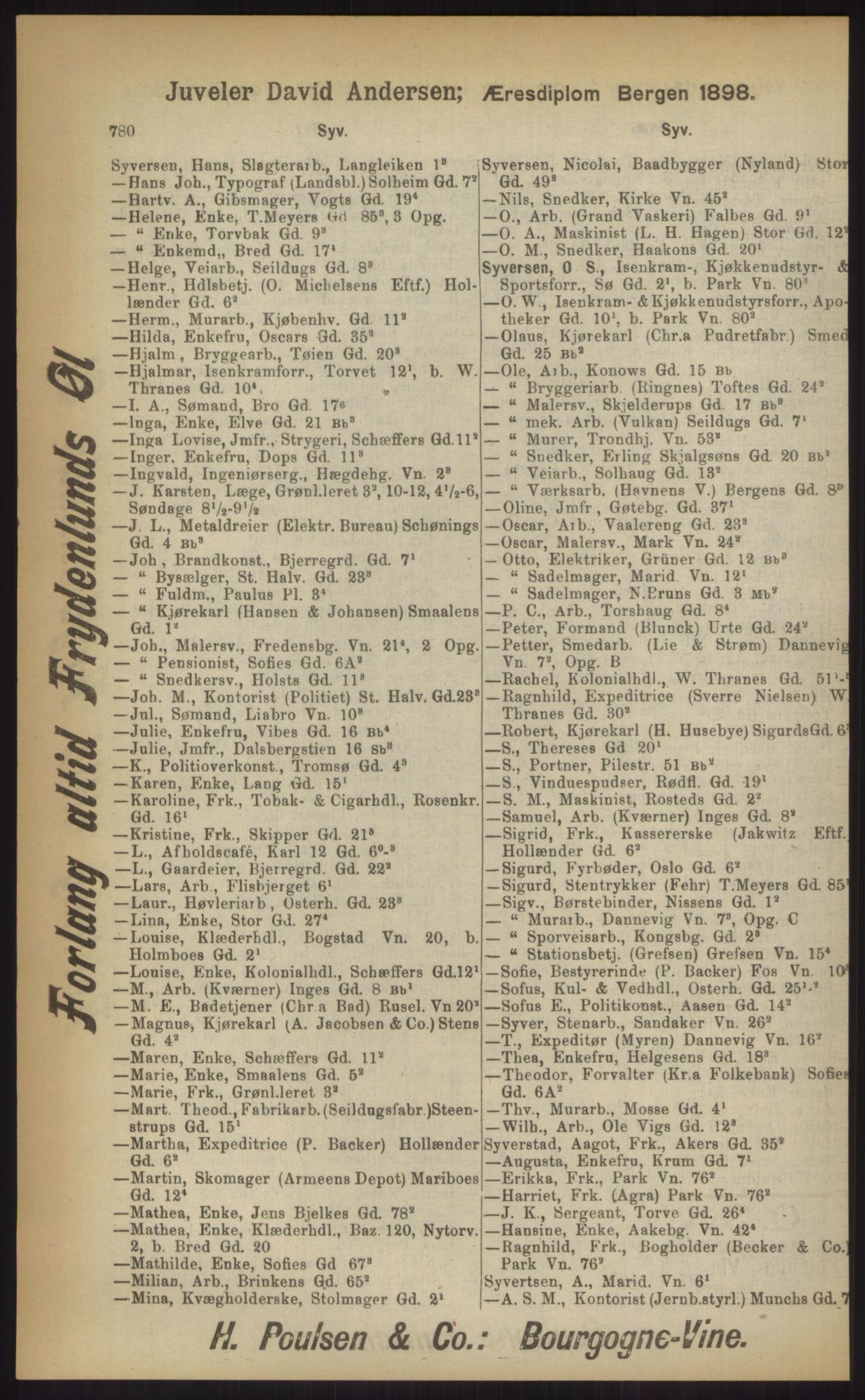 Kristiania/Oslo adressebok, PUBL/-, 1903, p. 780