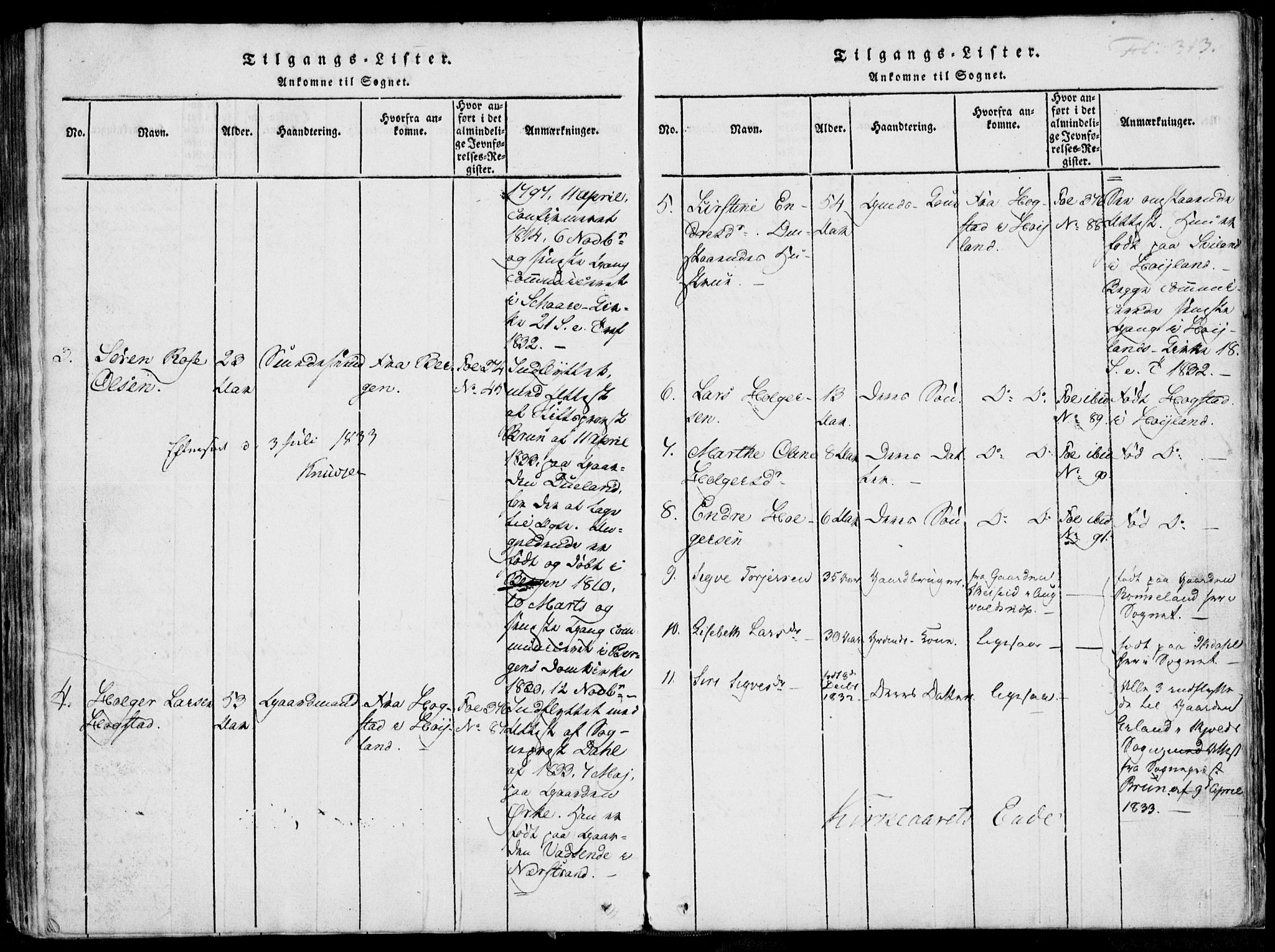 Skjold sokneprestkontor, SAST/A-101847/H/Ha/Haa/L0003: Parish register (official) no. A 3, 1815-1835, p. 313