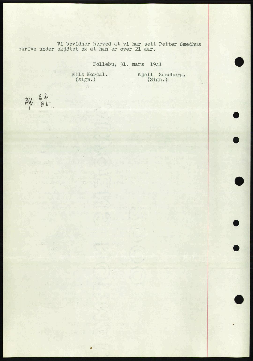 Sør-Gudbrandsdal tingrett, SAH/TING-004/H/Hb/Hbd/L0009: Mortgage book no. A9, 1941-1941, Diary no: : 655/1941