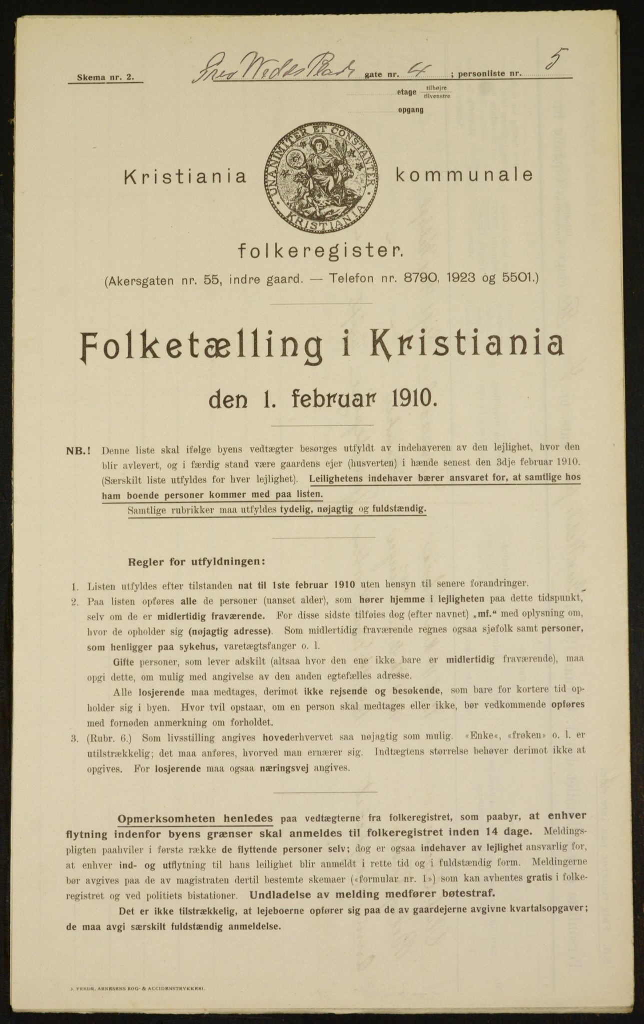 OBA, Municipal Census 1910 for Kristiania, 1910, p. 28389