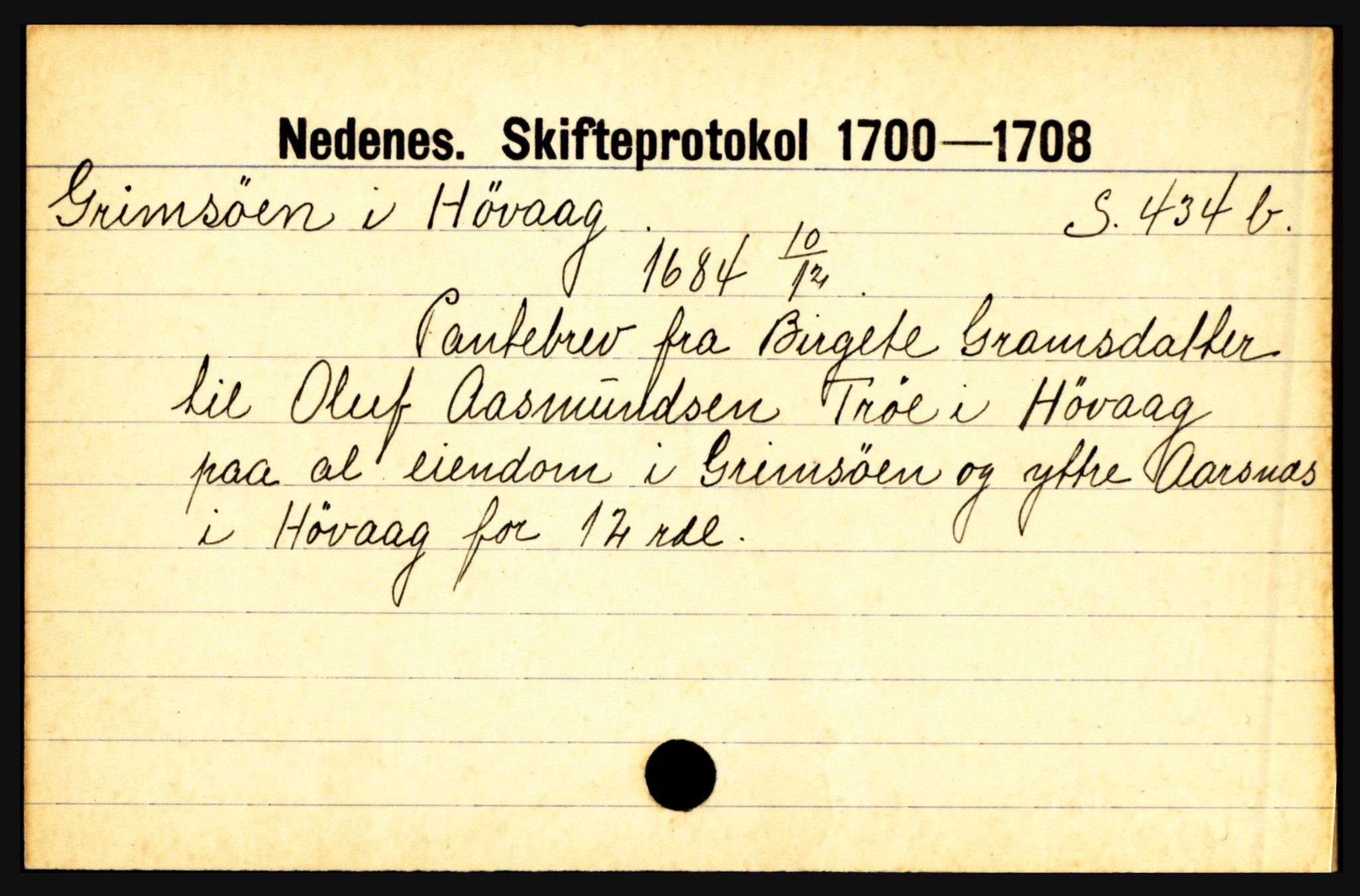 Nedenes sorenskriveri før 1824, AV/SAK-1221-0007/H, p. 10021