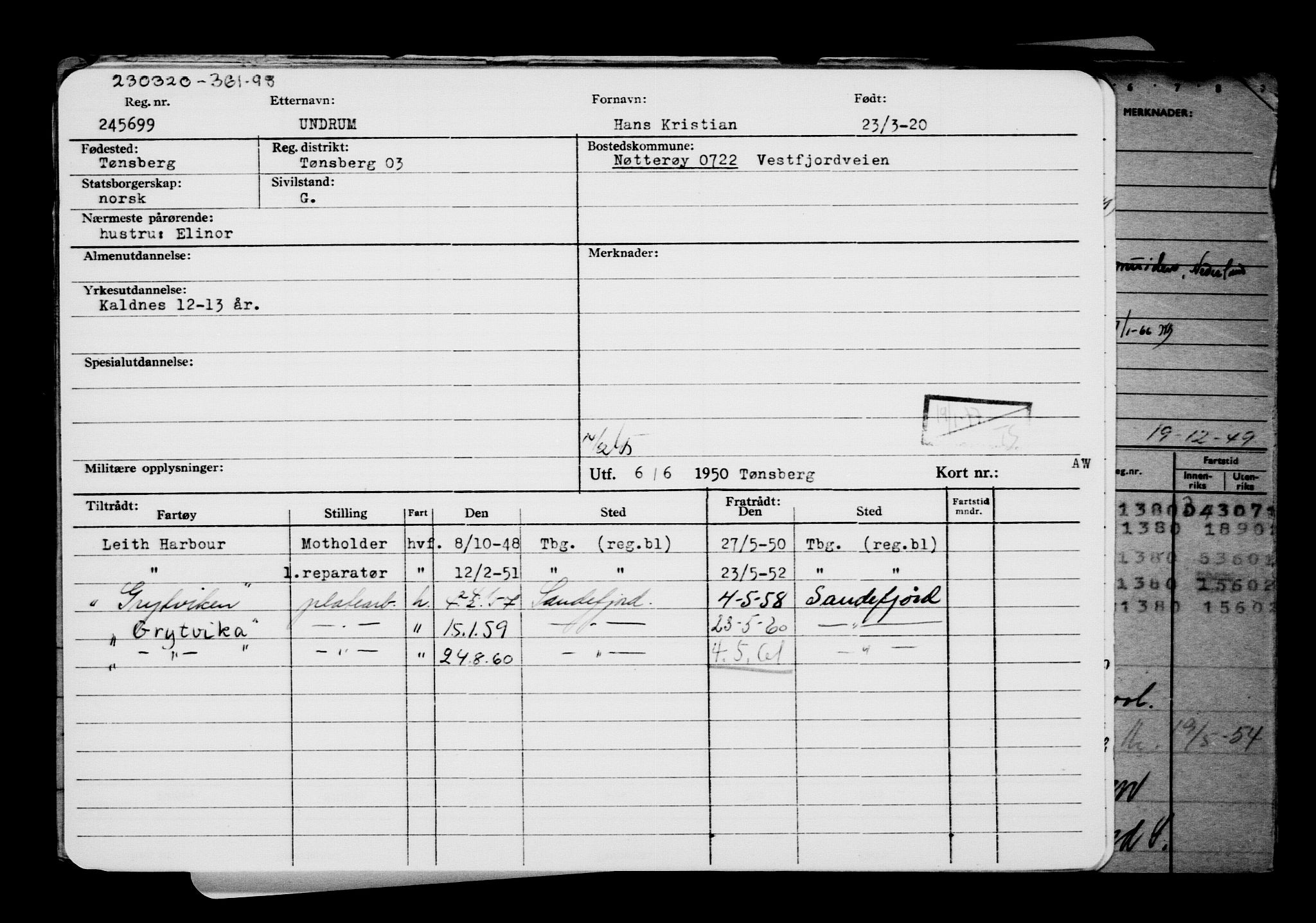 Direktoratet for sjømenn, AV/RA-S-3545/G/Gb/L0178: Hovedkort, 1920, p. 565