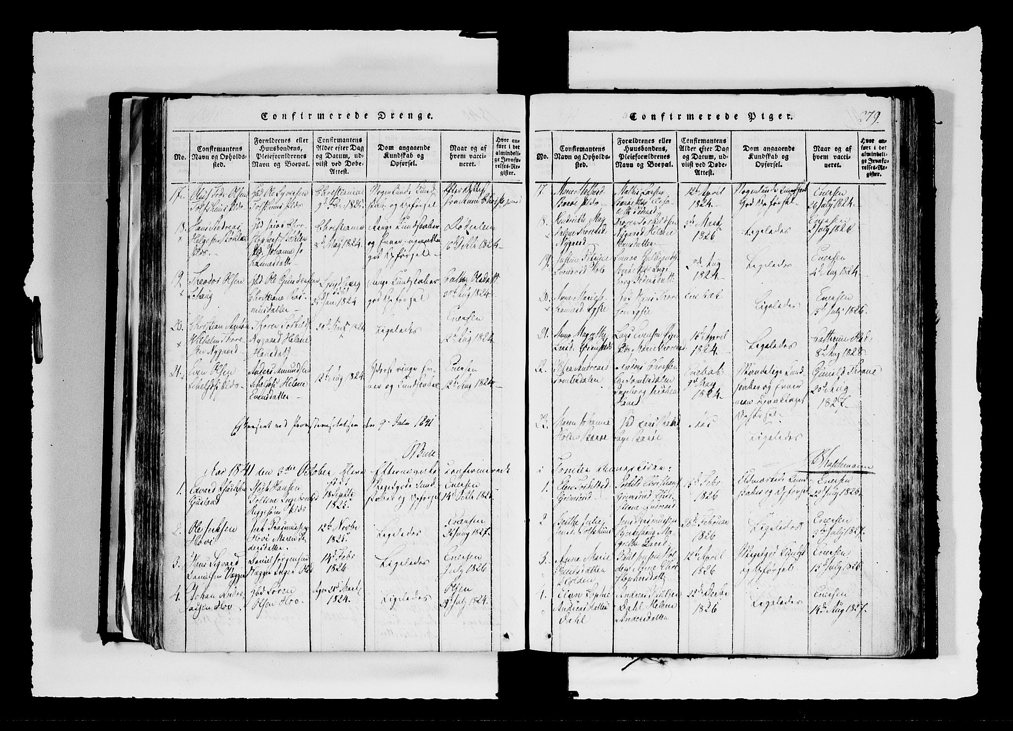 Hobøl prestekontor Kirkebøker, AV/SAO-A-2002/F/Fa/L0002: Parish register (official) no. I 2, 1814-1841, p. 279