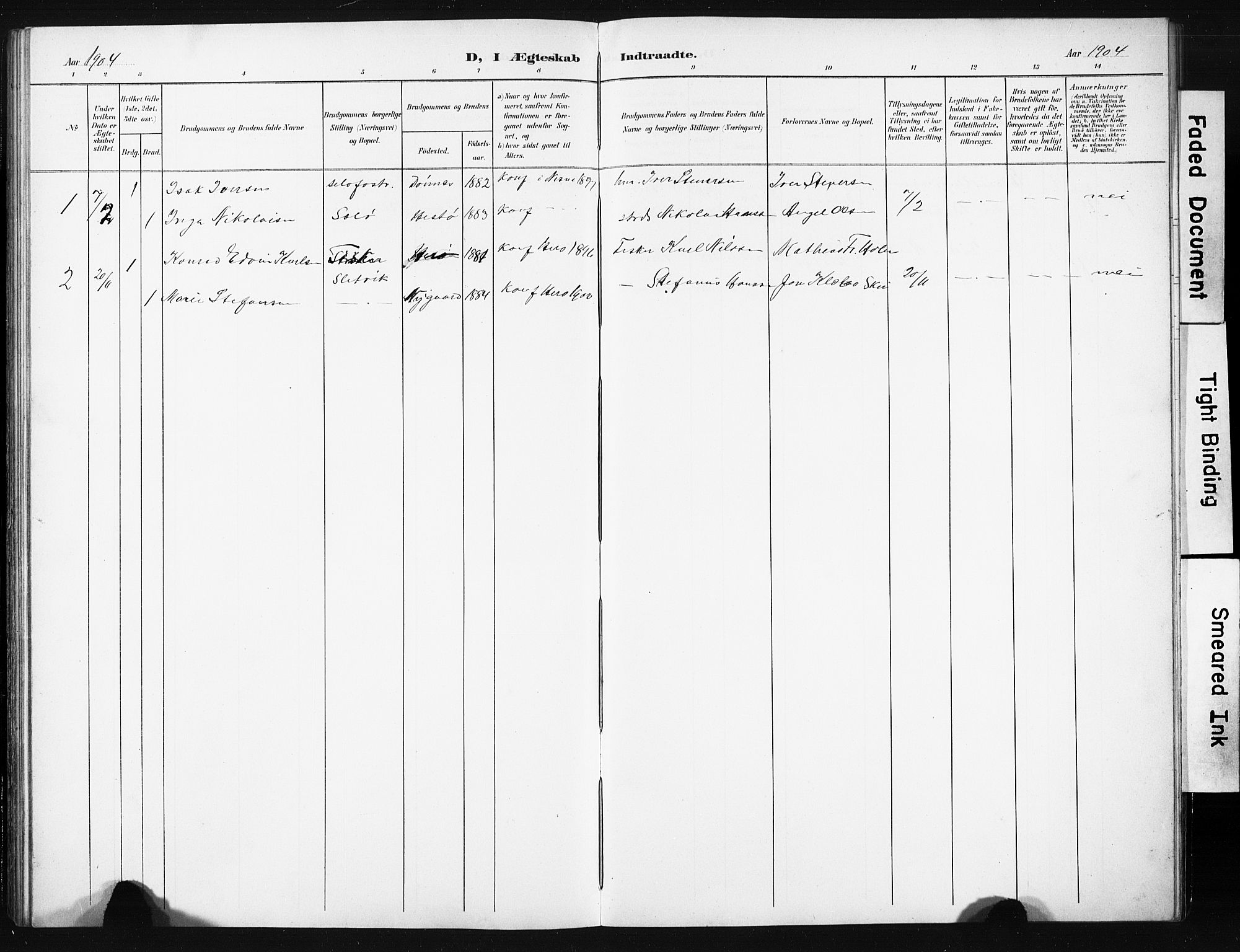 Ministerialprotokoller, klokkerbøker og fødselsregistre - Nordland, AV/SAT-A-1459/836/L0538: Parish register (copy) no. 836C02, 1901-1917