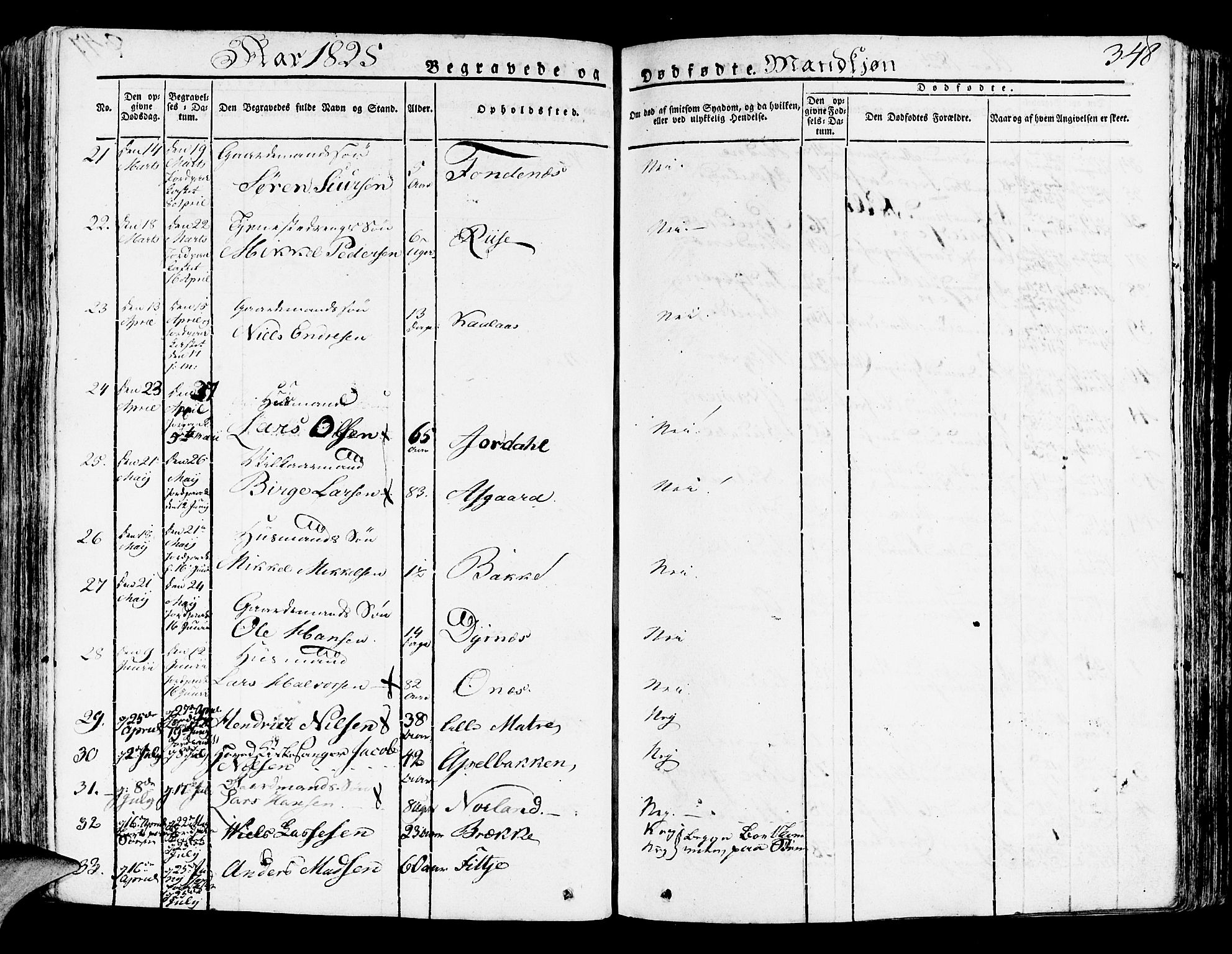 Lindås Sokneprestembete, AV/SAB-A-76701/H/Haa/Haaa/L0008: Parish register (official) no. A 8, 1823-1836, p. 348