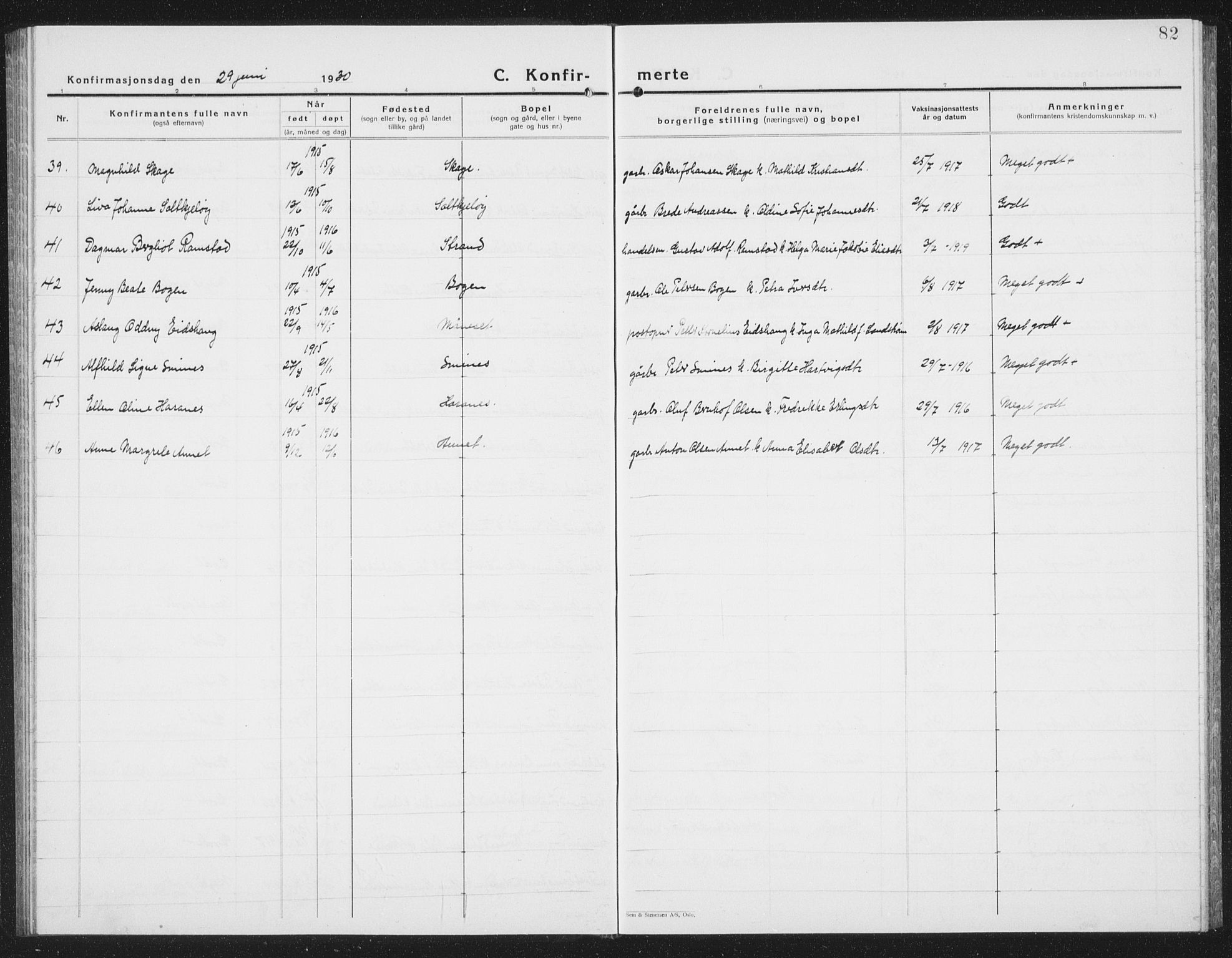 Ministerialprotokoller, klokkerbøker og fødselsregistre - Nord-Trøndelag, SAT/A-1458/780/L0654: Parish register (copy) no. 780C06, 1928-1942, p. 82