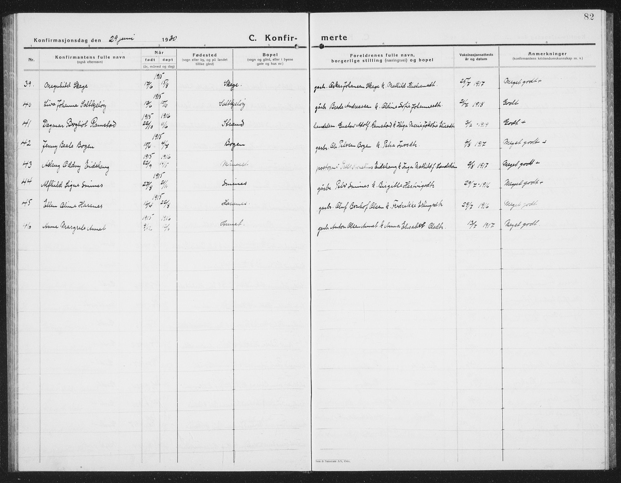 Ministerialprotokoller, klokkerbøker og fødselsregistre - Nord-Trøndelag, AV/SAT-A-1458/780/L0654: Parish register (copy) no. 780C06, 1928-1942, p. 82