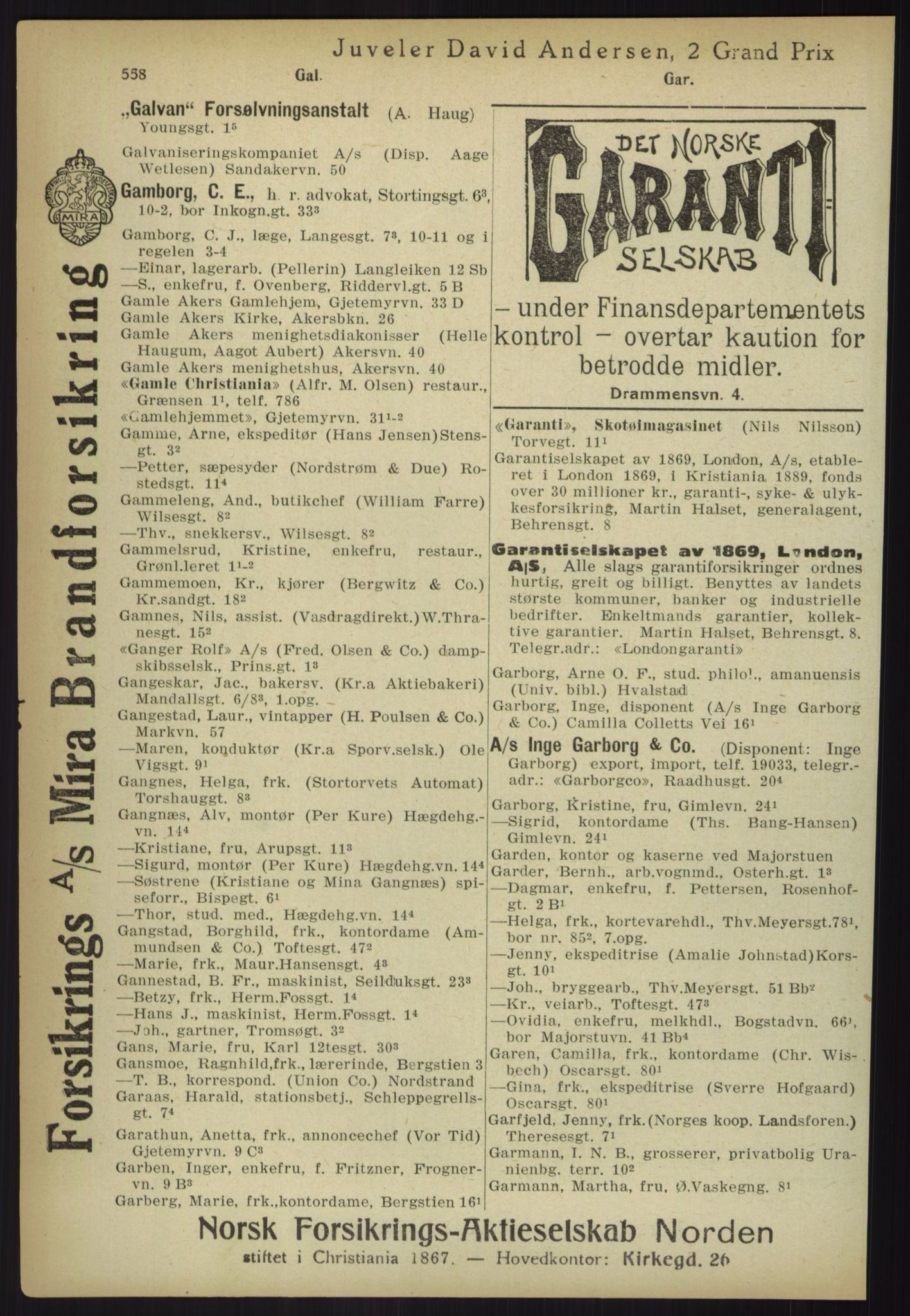 Kristiania/Oslo adressebok, PUBL/-, 1918, p. 583