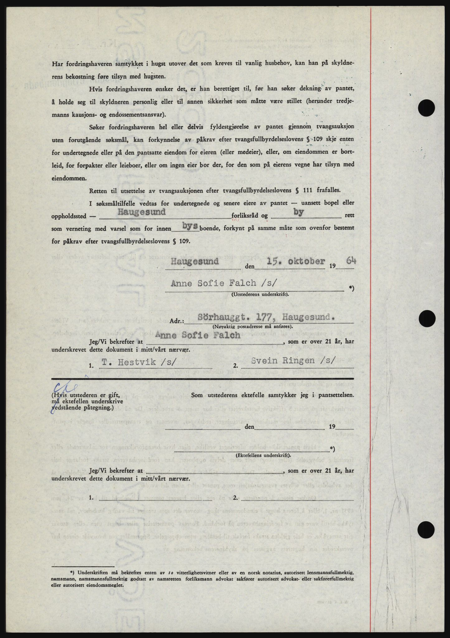 Haugesund tingrett, SAST/A-101415/01/II/IIC/L0053: Mortgage book no. B 53, 1965-1965, Diary no: : 1202/1965