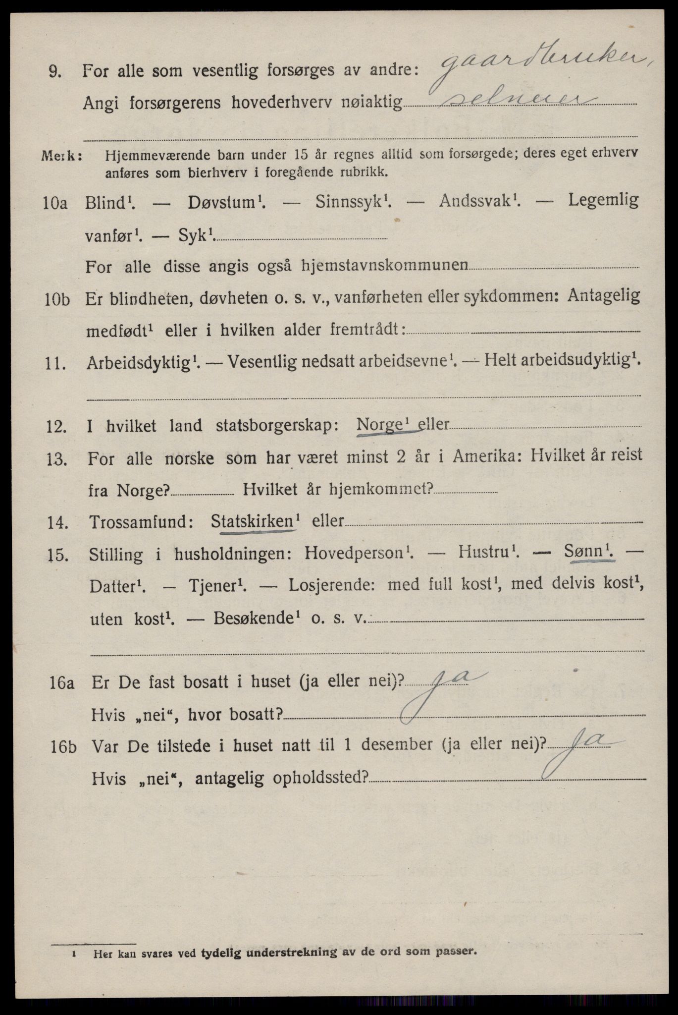 SAKO, 1920 census for Tinn, 1920, p. 5779