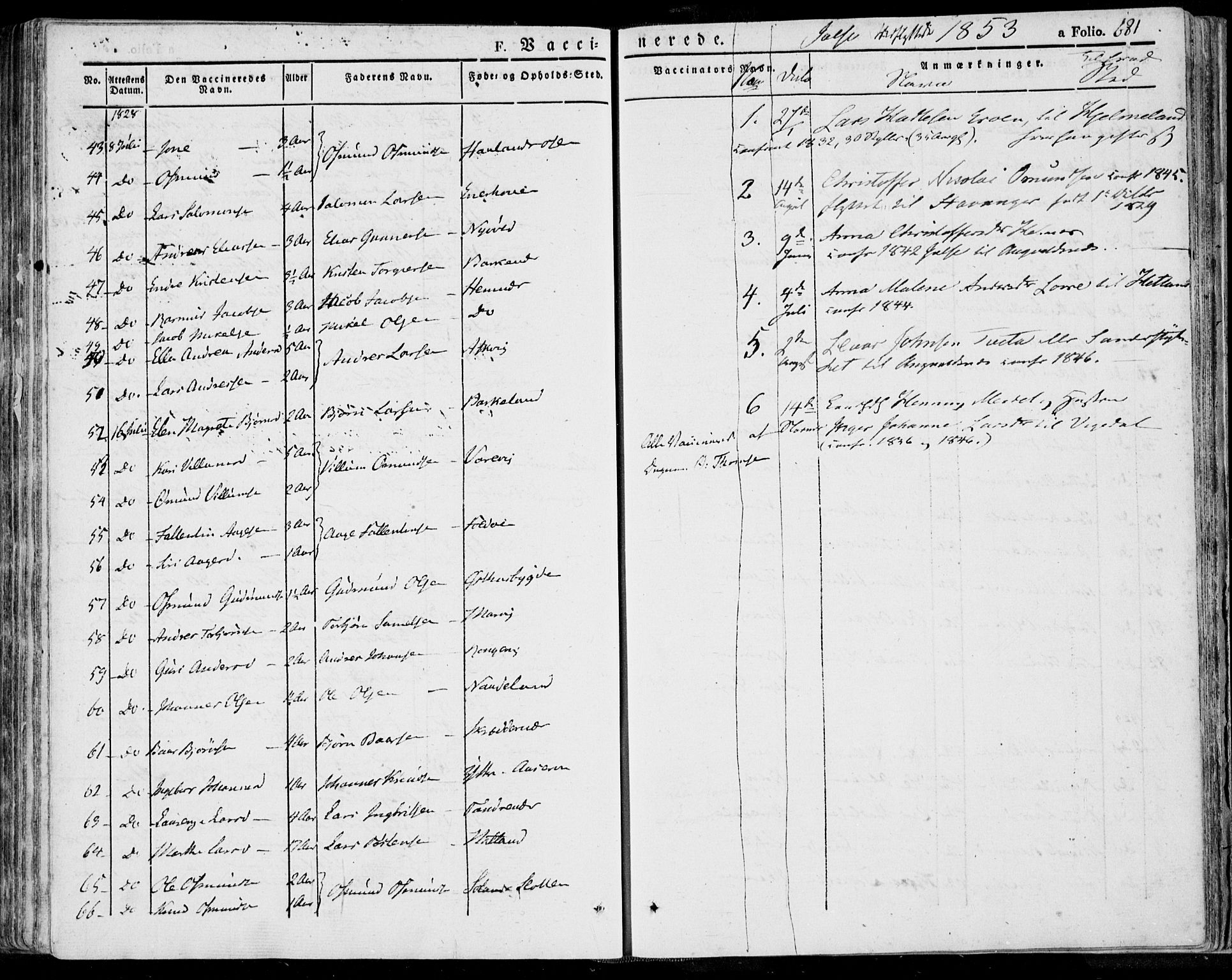 Jelsa sokneprestkontor, SAST/A-101842/01/IV: Parish register (official) no. A 6.2, 1828-1853, p. 681
