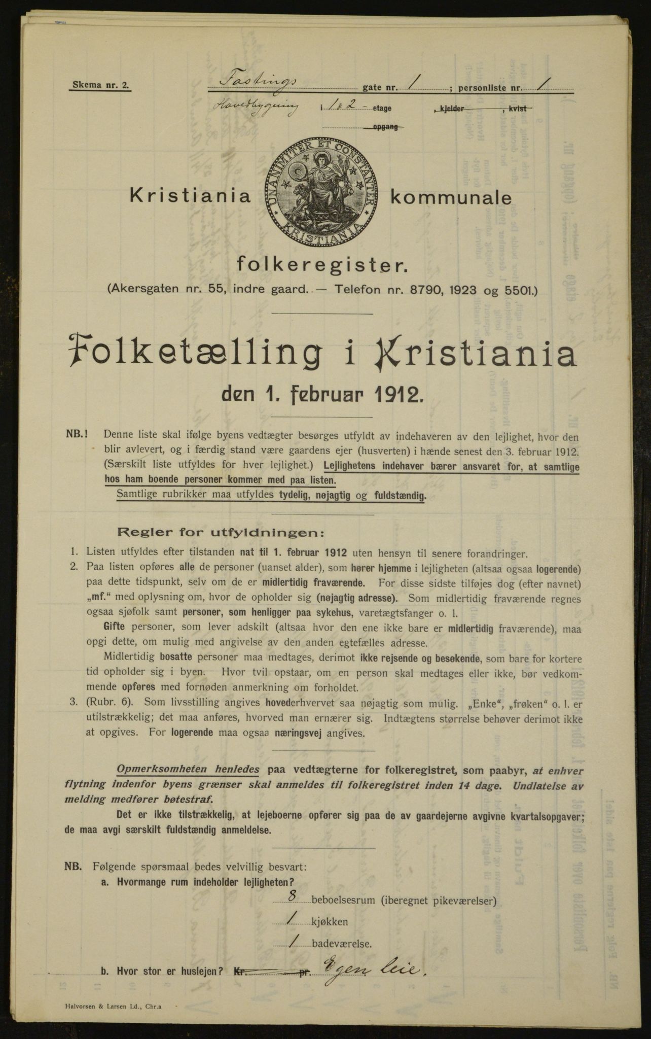 OBA, Municipal Census 1912 for Kristiania, 1912, p. 23600