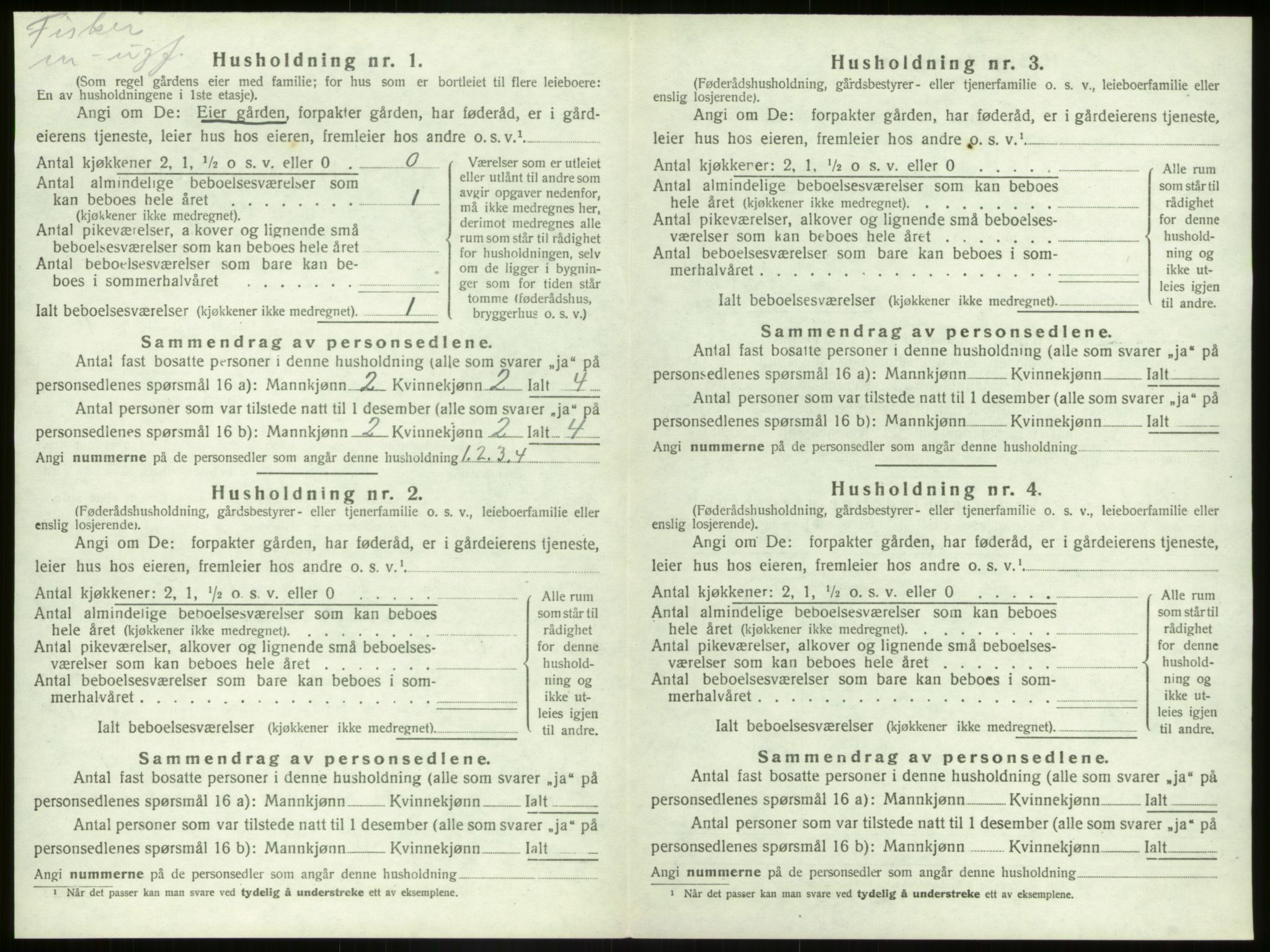 SAB, 1920 census for Kinn, 1920, p. 698