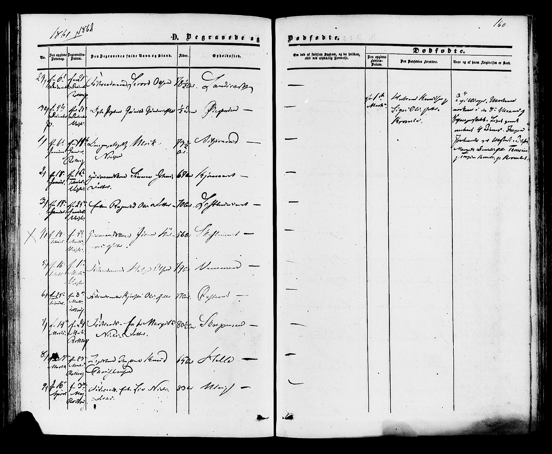 Rollag kirkebøker, AV/SAKO-A-240/F/Fa/L0009: Parish register (official) no. I 9, 1860-1874, p. 160