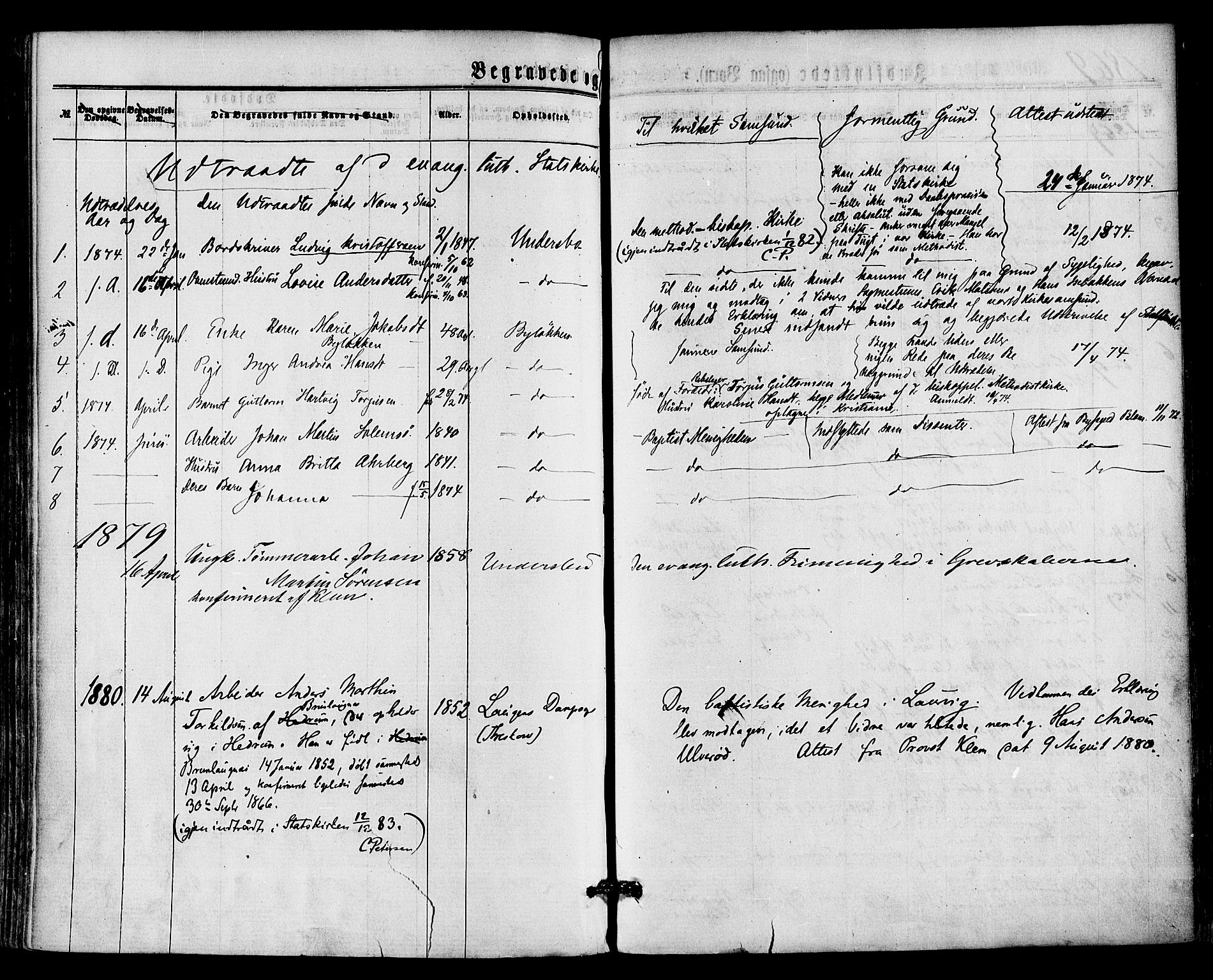 Hedrum kirkebøker, SAKO/A-344/F/Fa/L0008: Parish register (official) no. I 8, 1869-1880