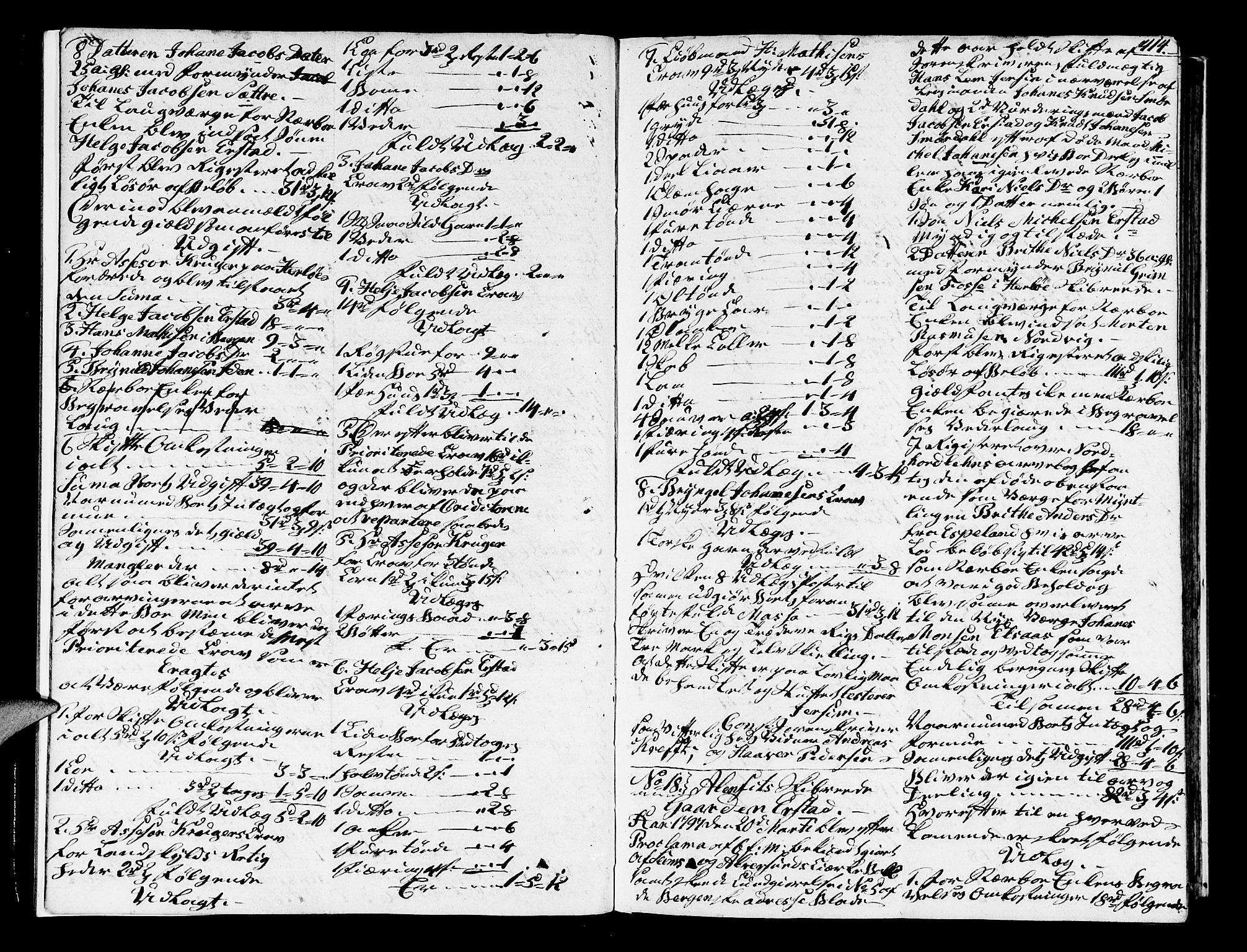 Nordhordland sorenskrivar, AV/SAB-A-2901/1/H/Ha/L0009b: Skifteprotokollar Nordhordland , 1797-1800, p. 413b-414a