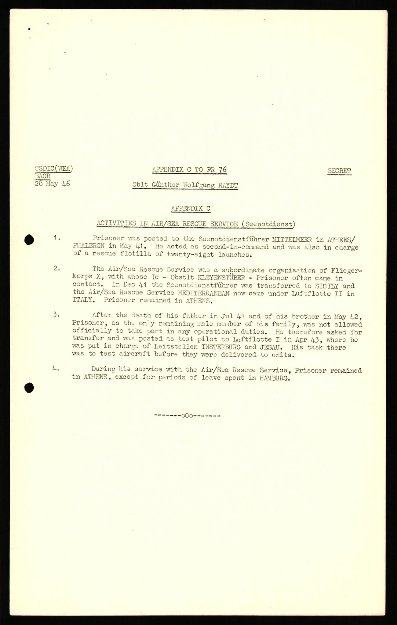 Forsvaret, Forsvarets overkommando II, AV/RA-RAFA-3915/D/Db/L0027: CI Questionaires. Tyske okkupasjonsstyrker i Norge. Tyskere., 1945-1946, p. 75