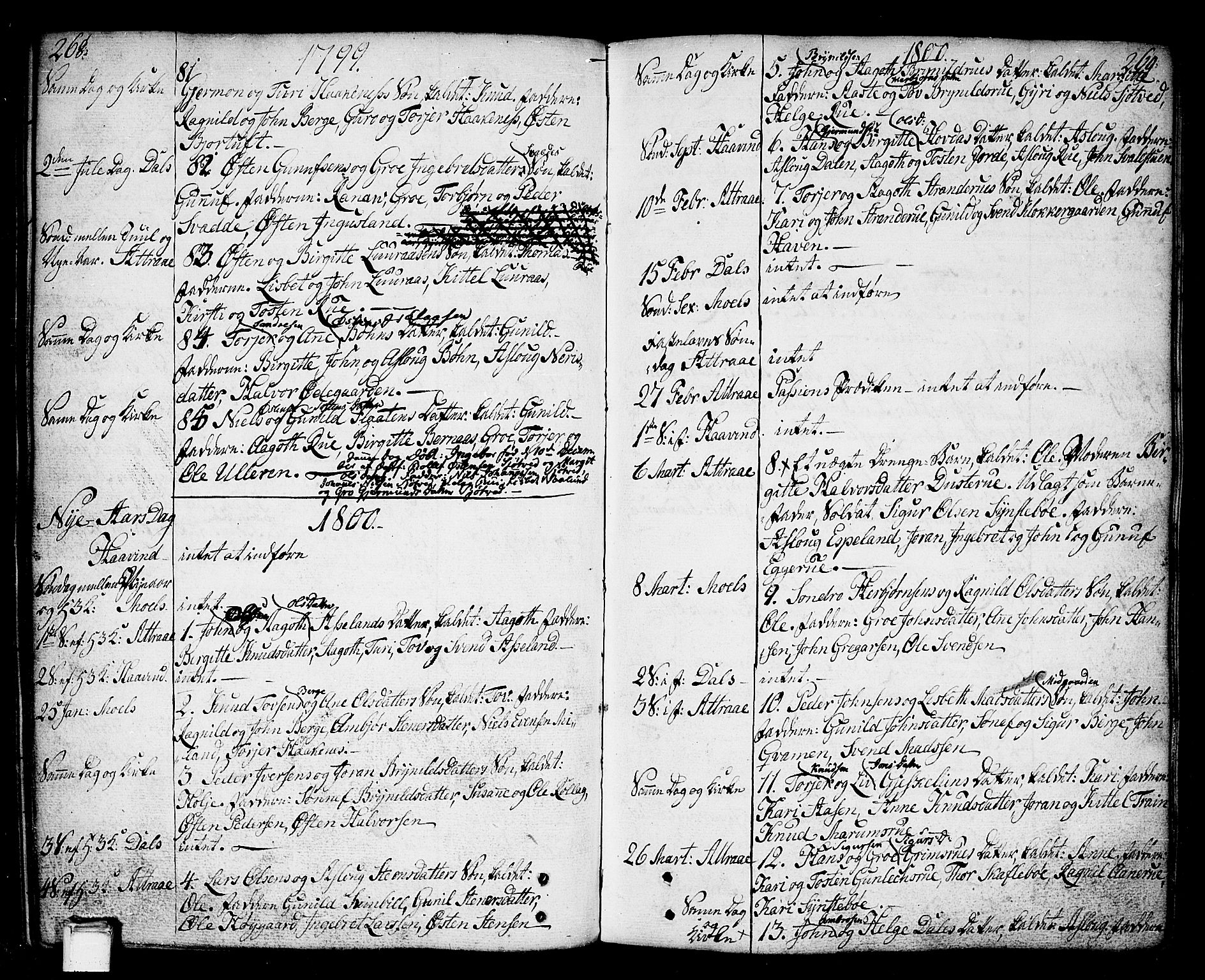 Tinn kirkebøker, AV/SAKO-A-308/F/Fa/L0002: Parish register (official) no. I 2, 1757-1810, p. 268-269